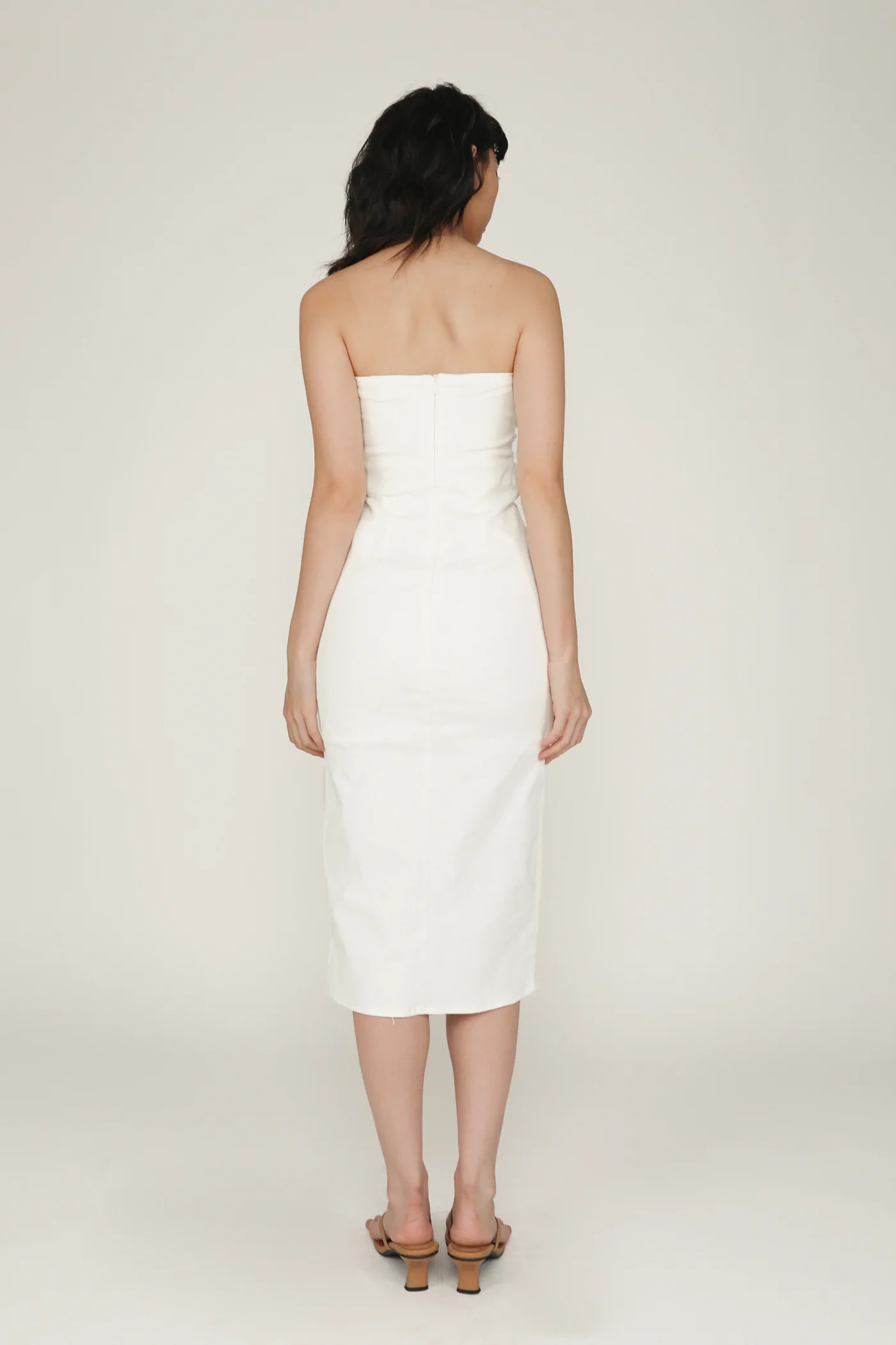 Romare Lace Up Tube Padded Dress - Image 14