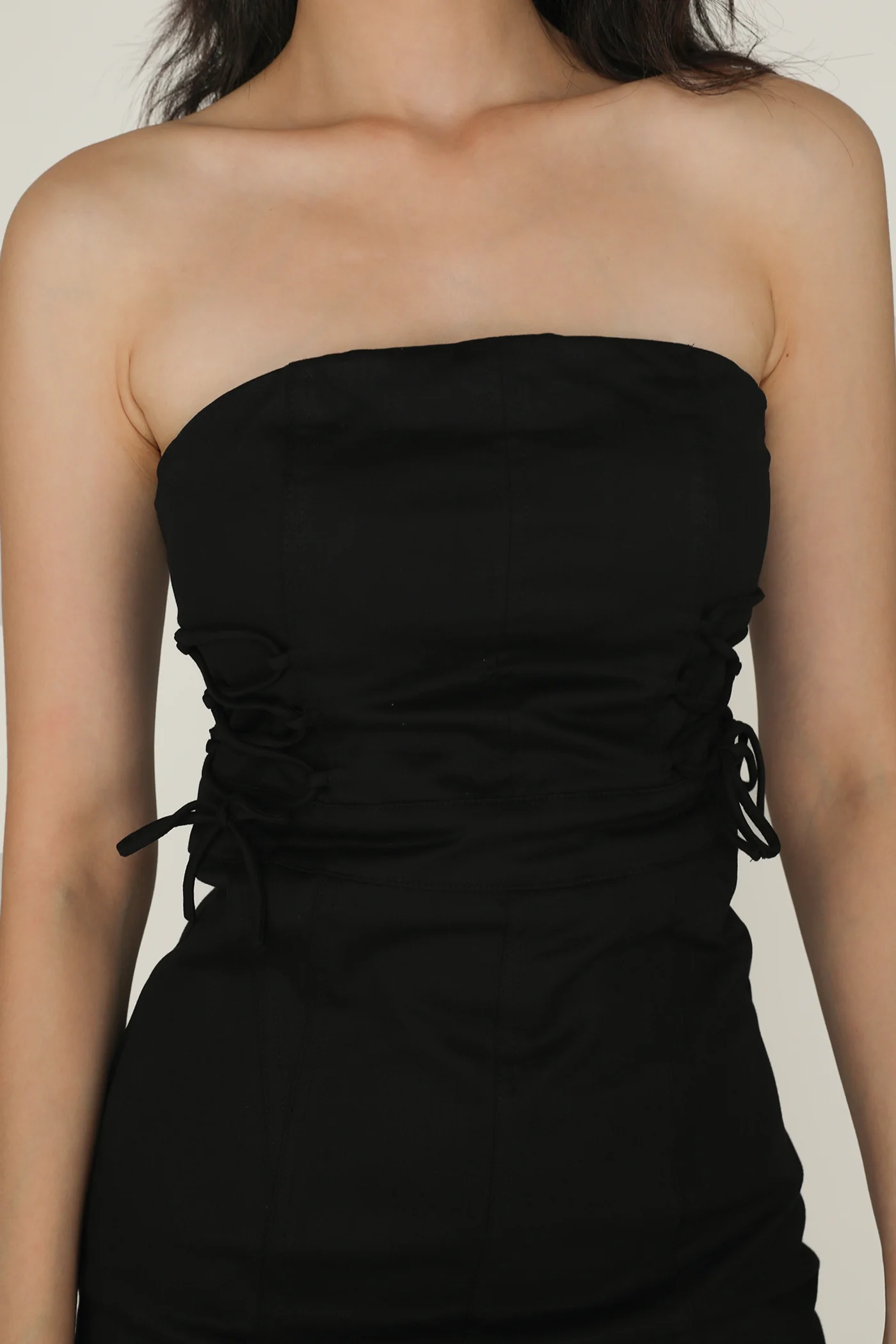 Romare Lace Up Tube Padded Dress - Image 17