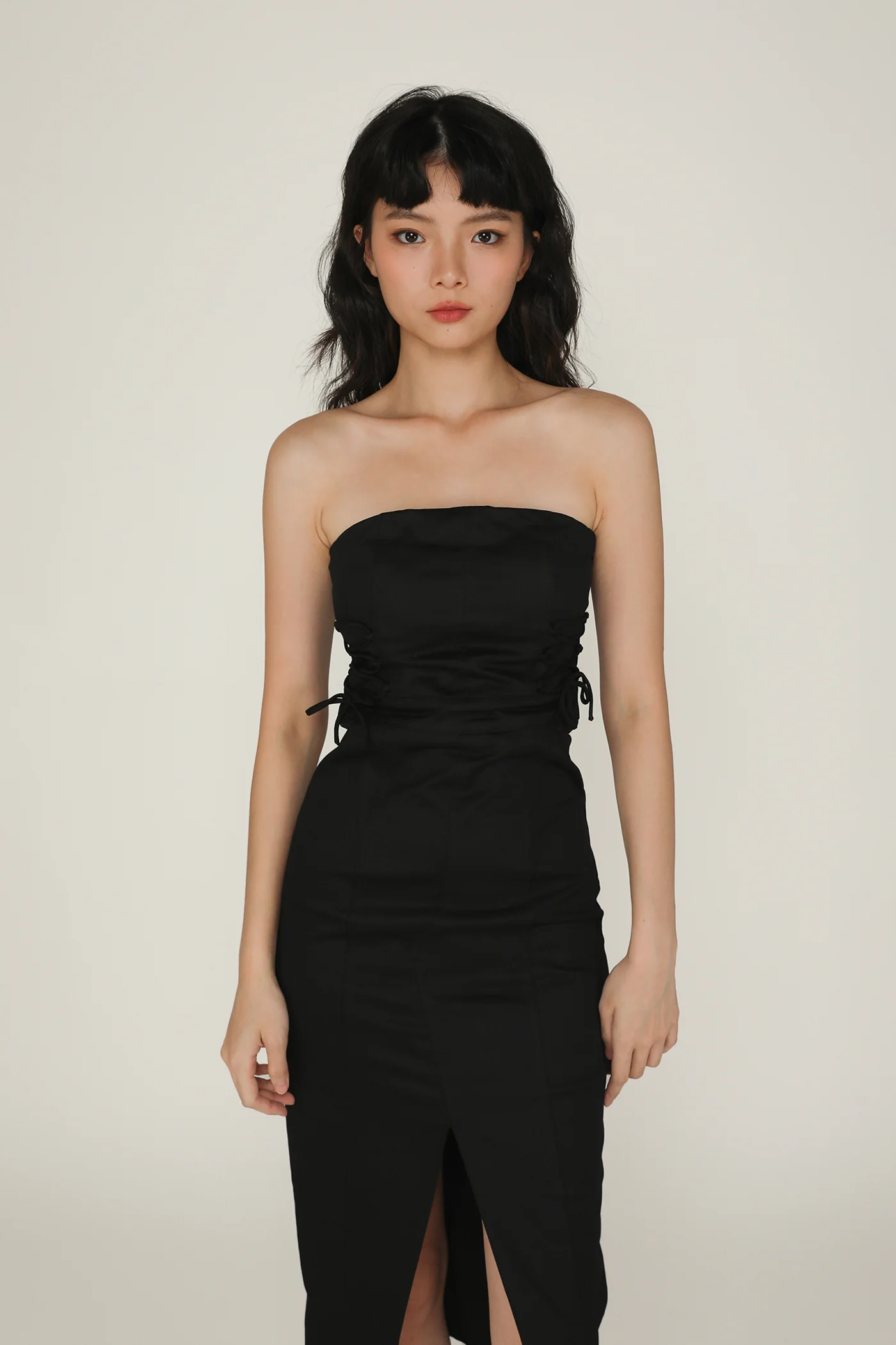 Romare Lace Up Tube Padded Dress - Image 18
