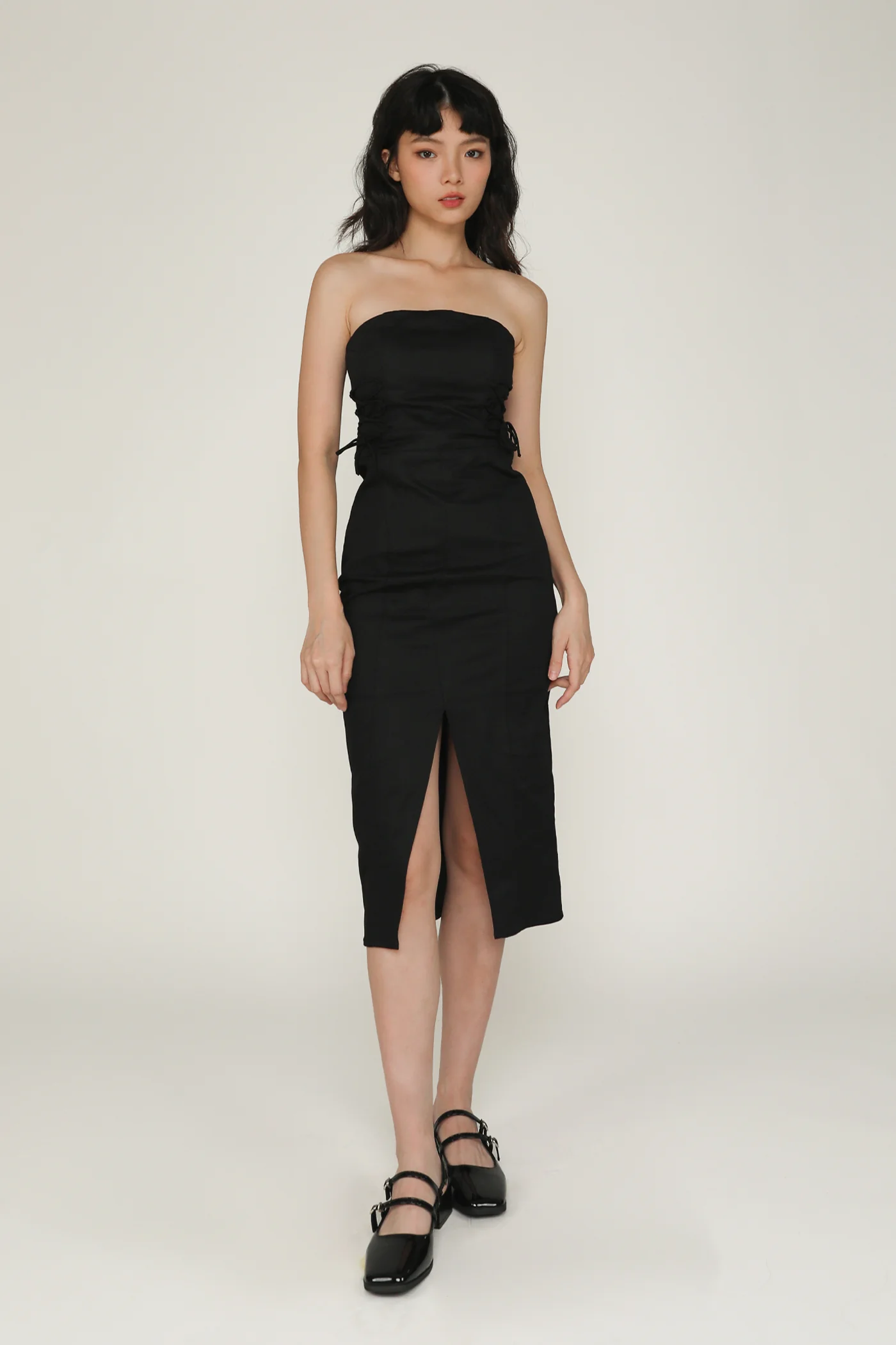 Romare Lace Up Tube Padded Dress - Image 19
