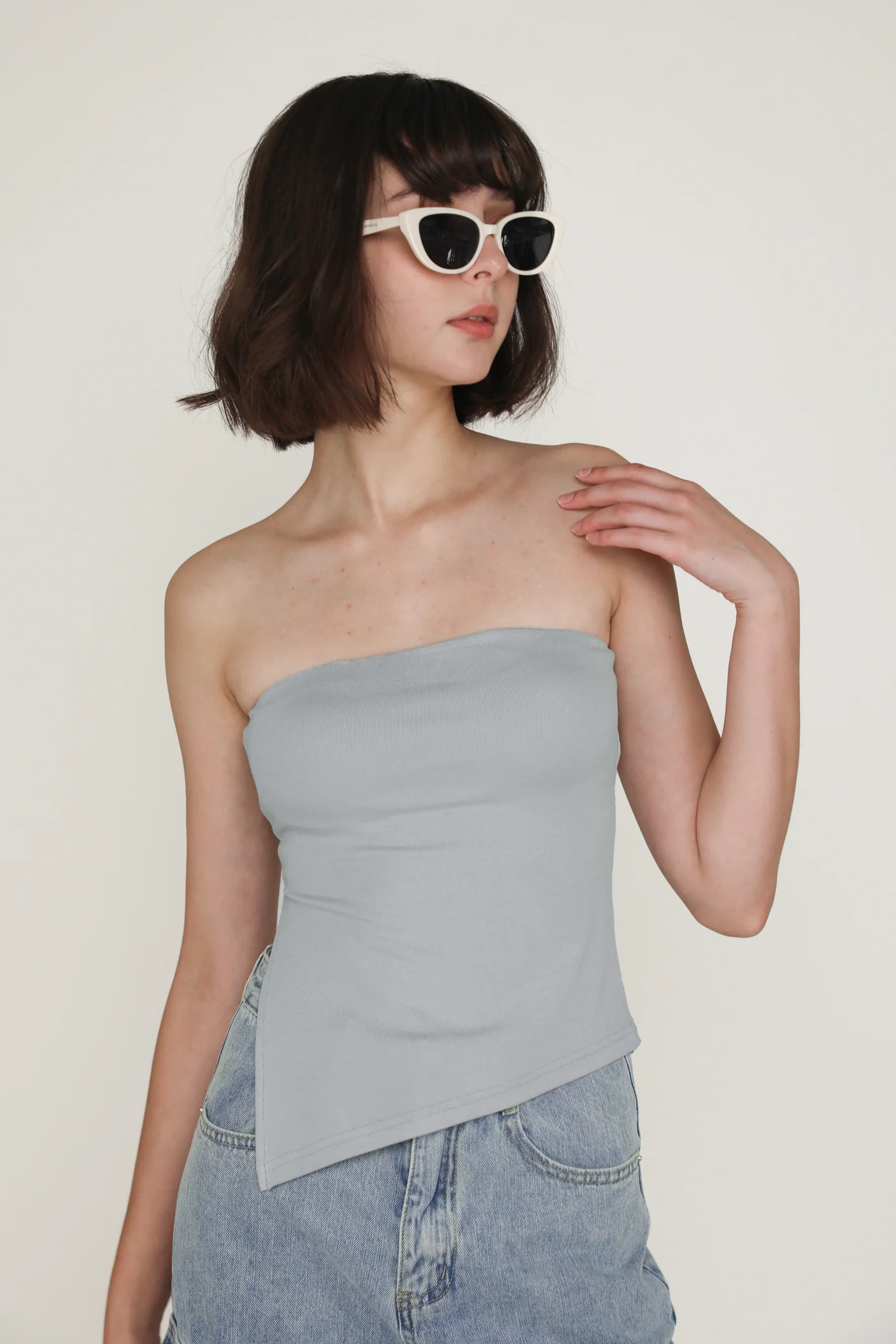 Ronni Asymmetrical Padded Tube Top - Image 10