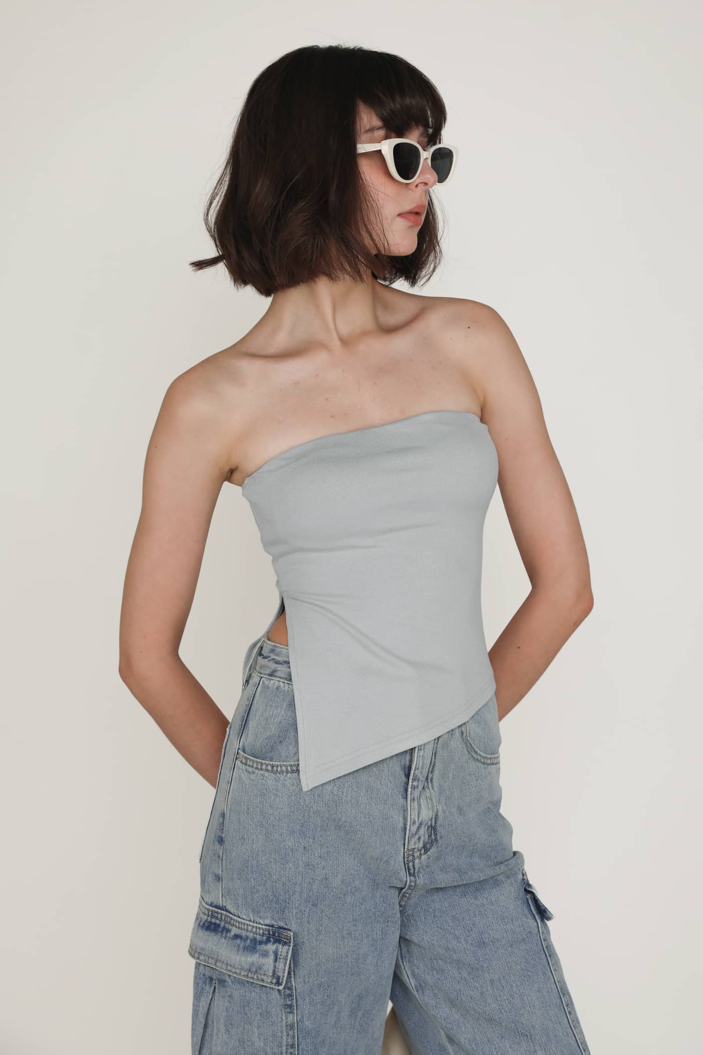 Ronni Asymmetrical Padded Tube Top - Image 12