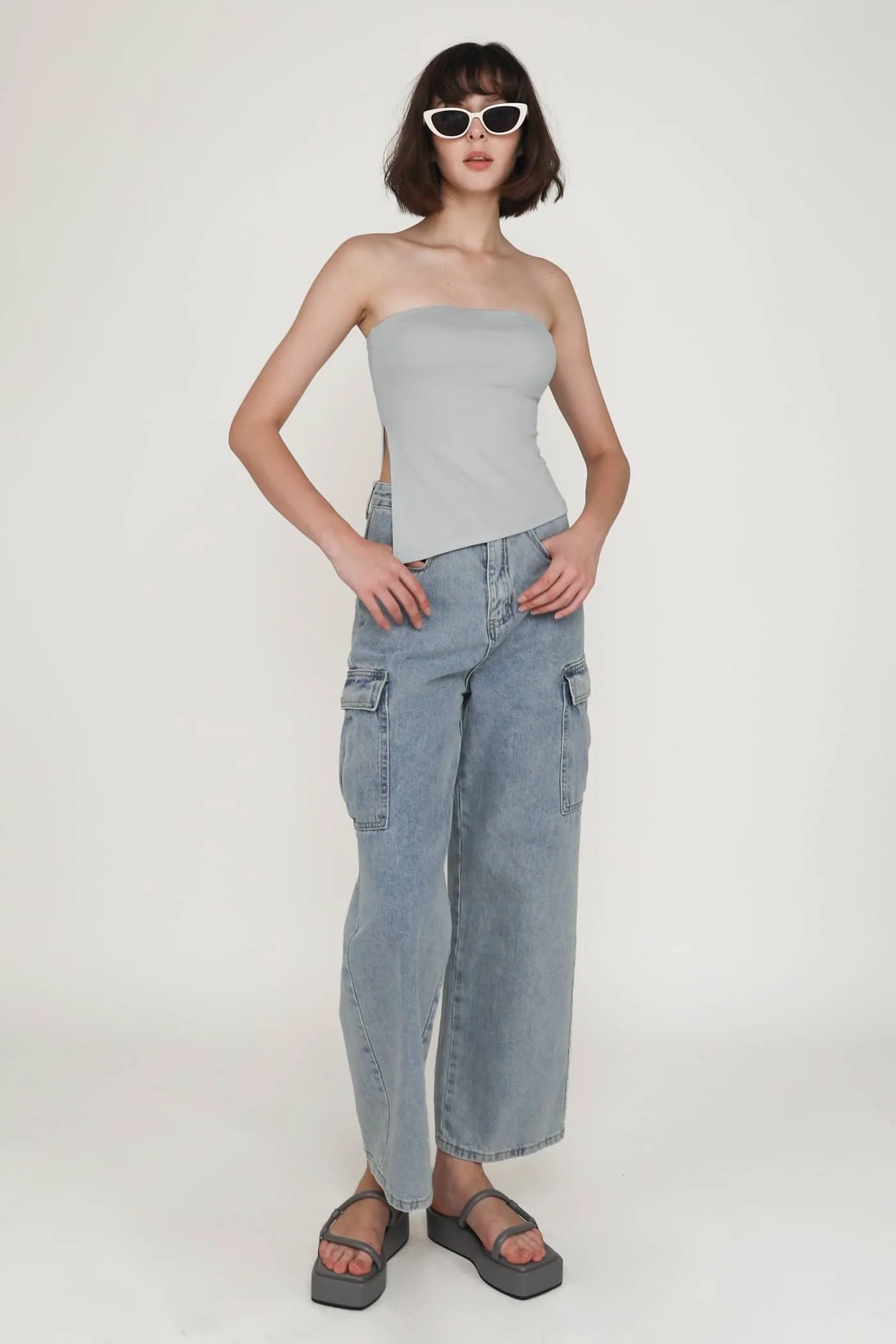 Ronni Asymmetrical Padded Tube Top - Image 13