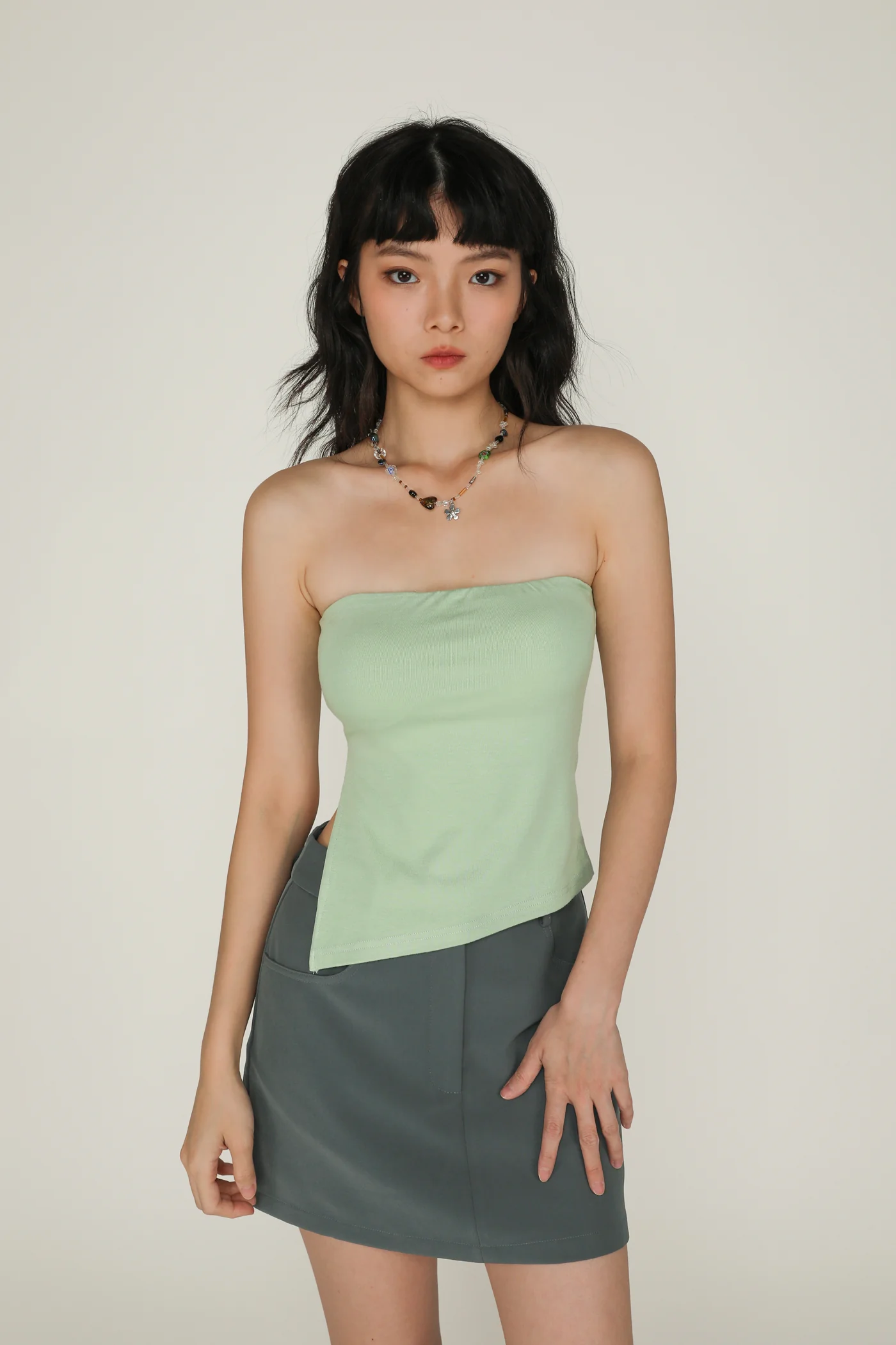 Ronni Asymmetrical Padded Tube Top - Image 23