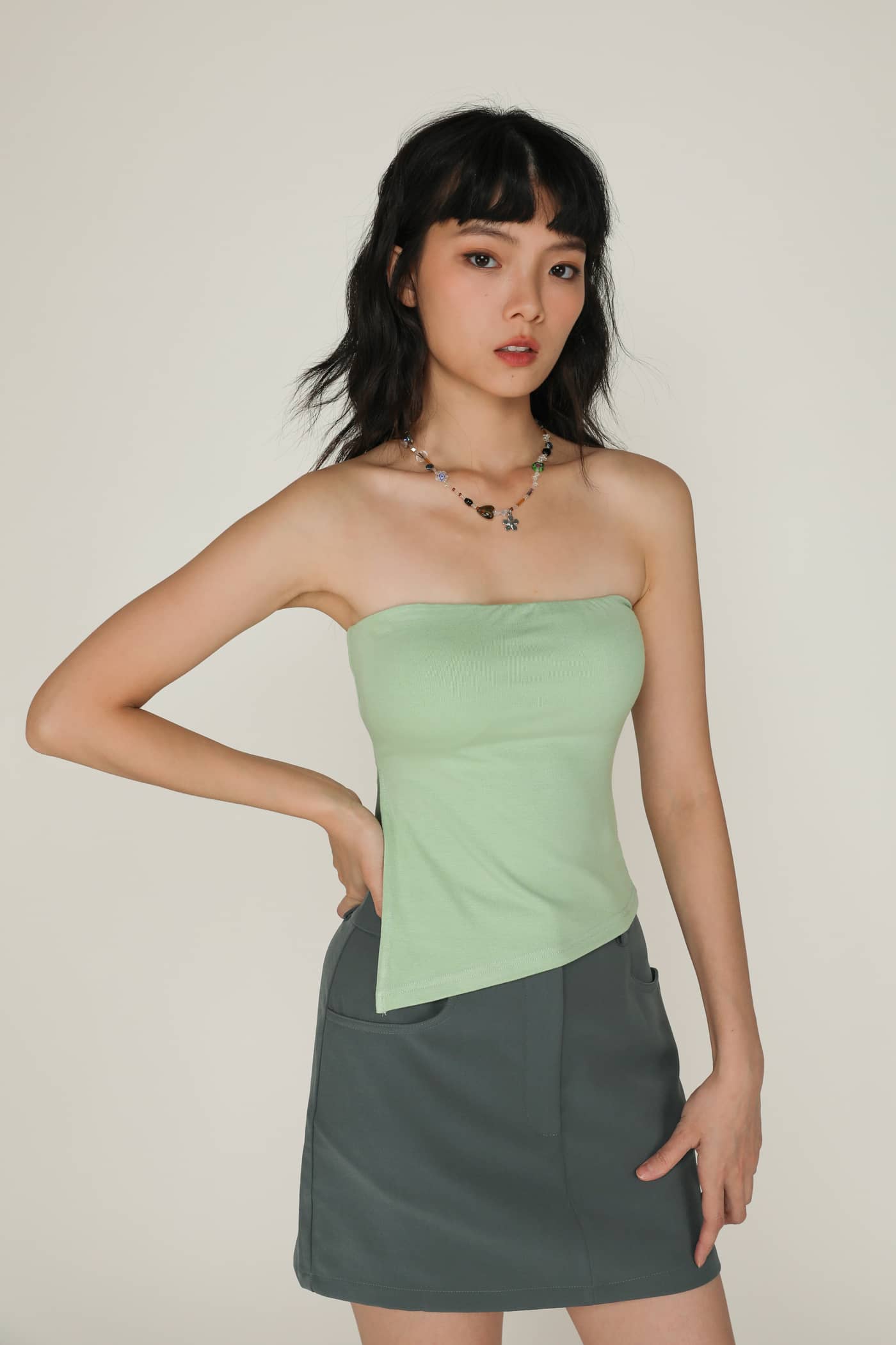 Ronni Asymmetrical Padded Tube Top - Image 26