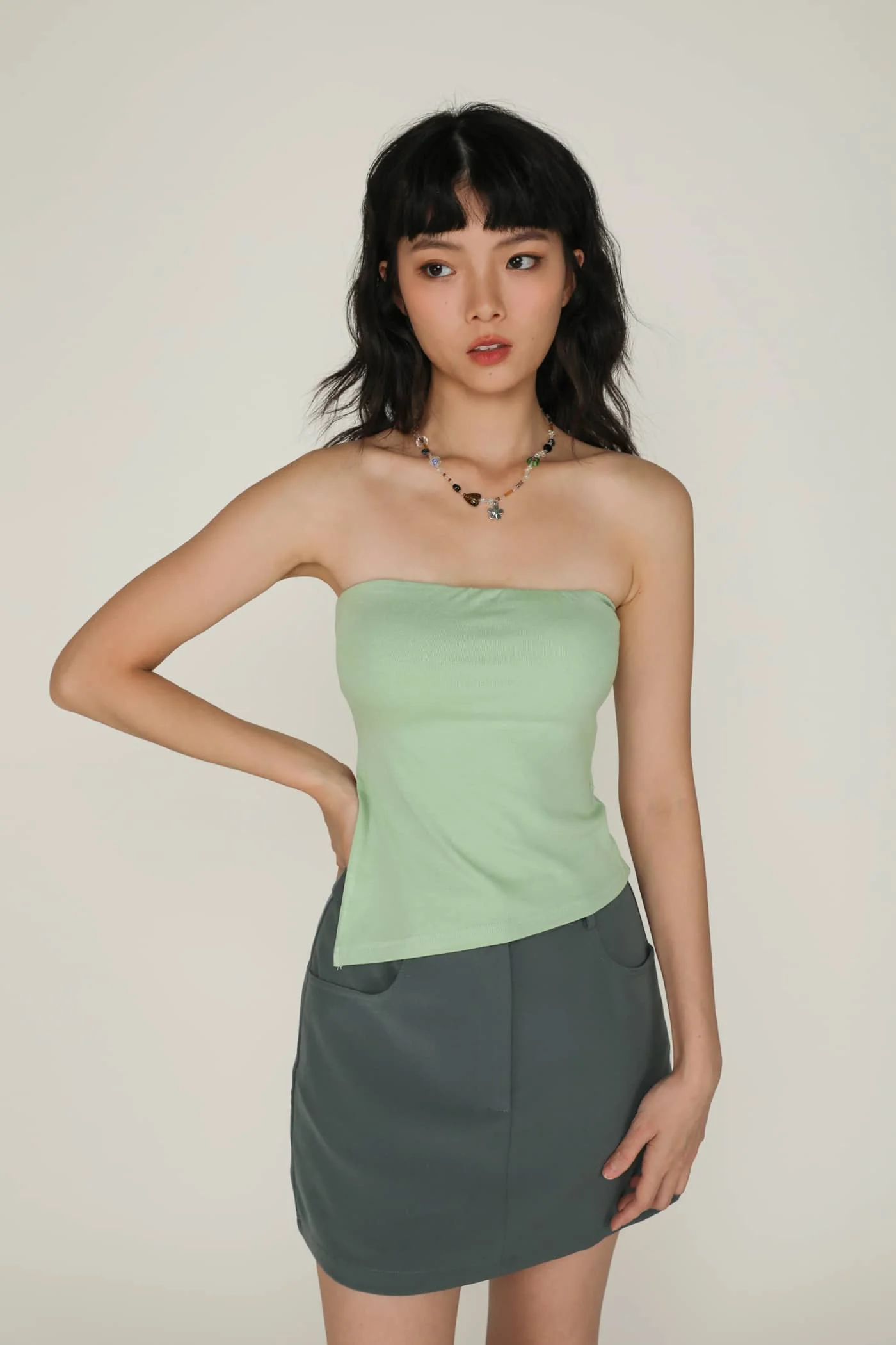 Ronni Asymmetrical Padded Tube Top - Image 27