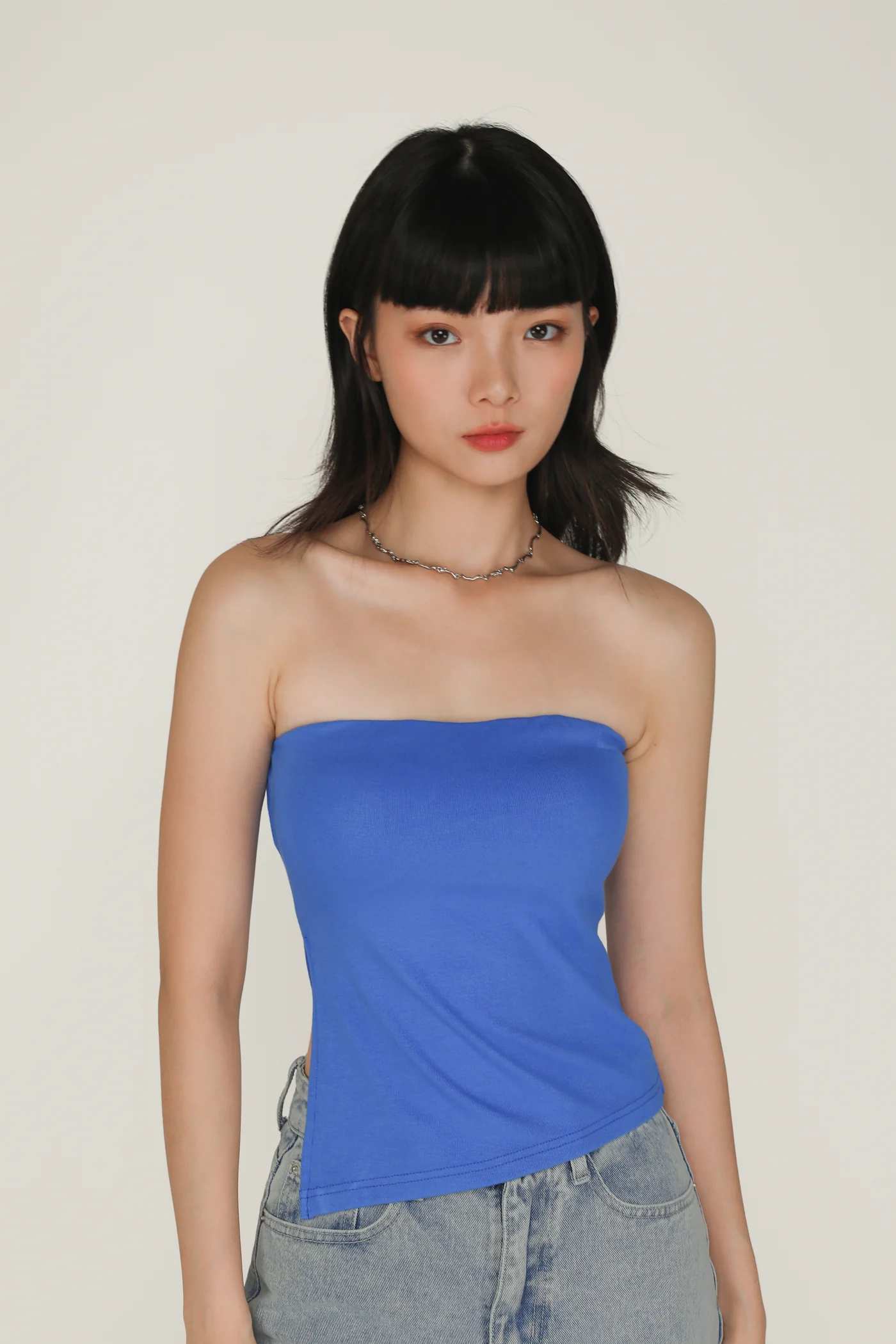 Ronni Asymmetrical Padded Tube Top - Image 46