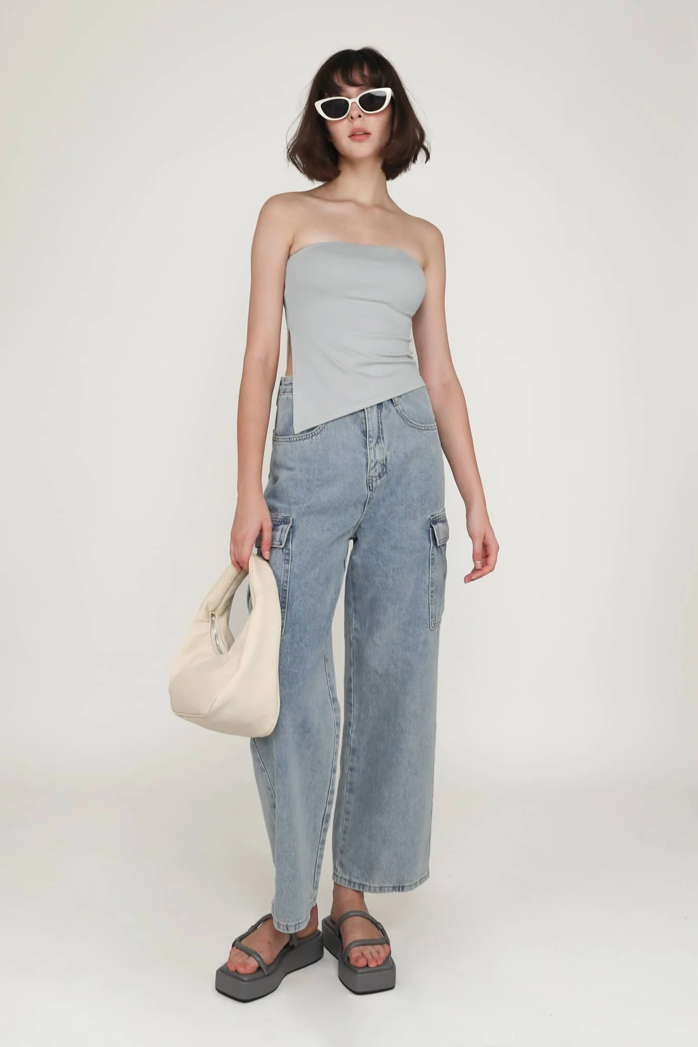 Ronni Asymmetrical Padded Tube Top - Image 9