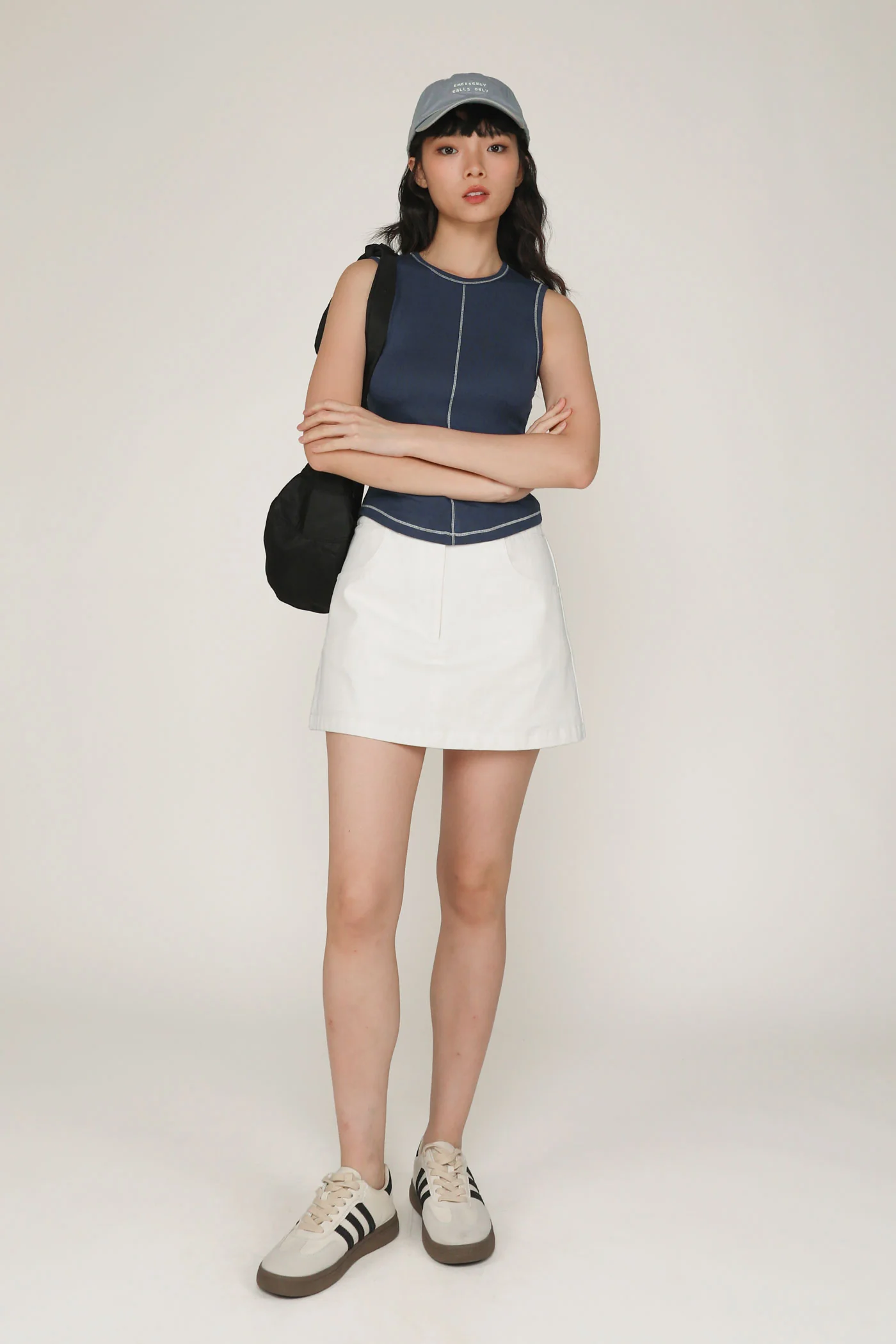 Rory Contrast Stitching Curved Hem Top Limited Edition - Image 20