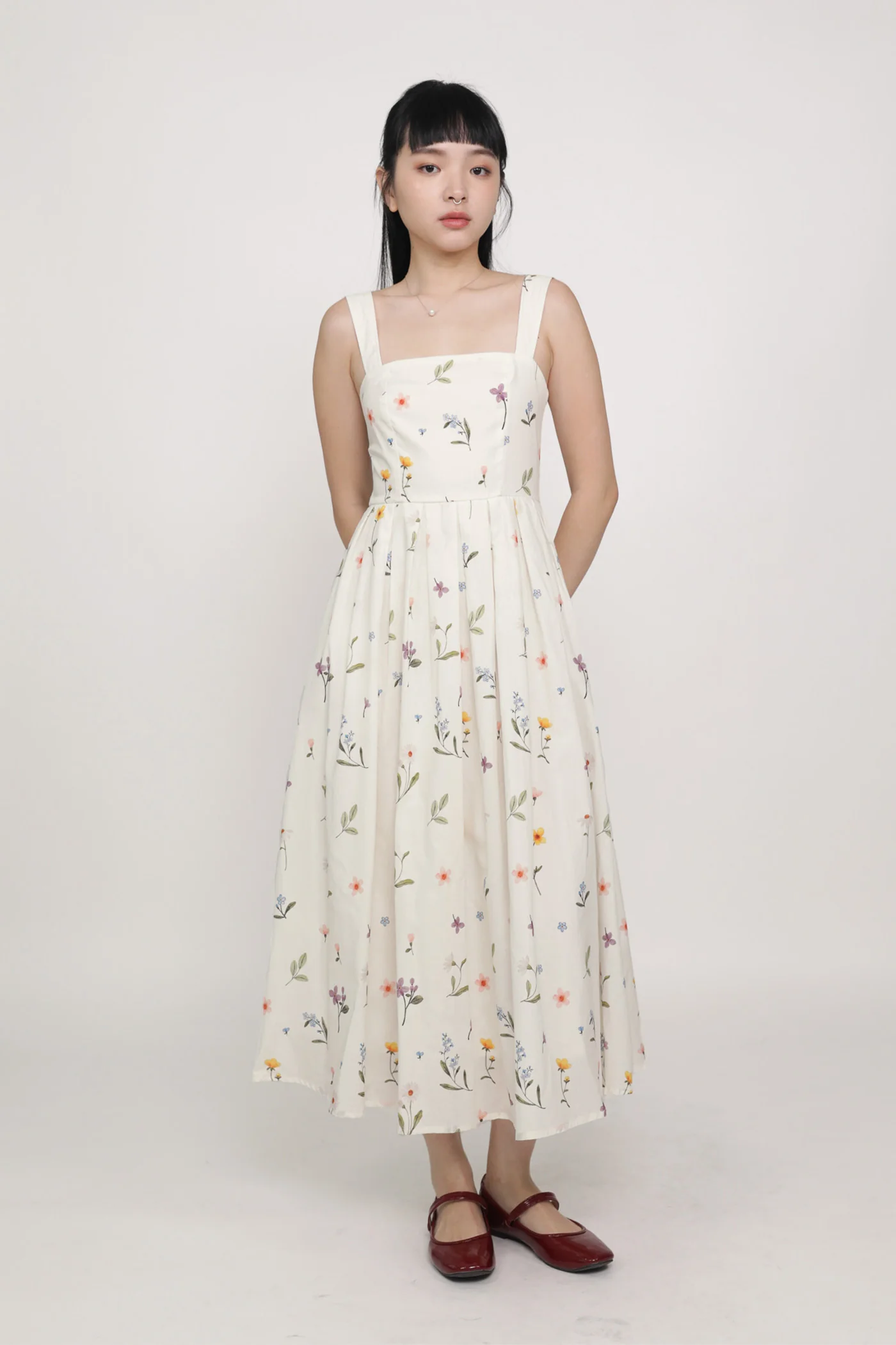Rosalie Pleated Midi Dress