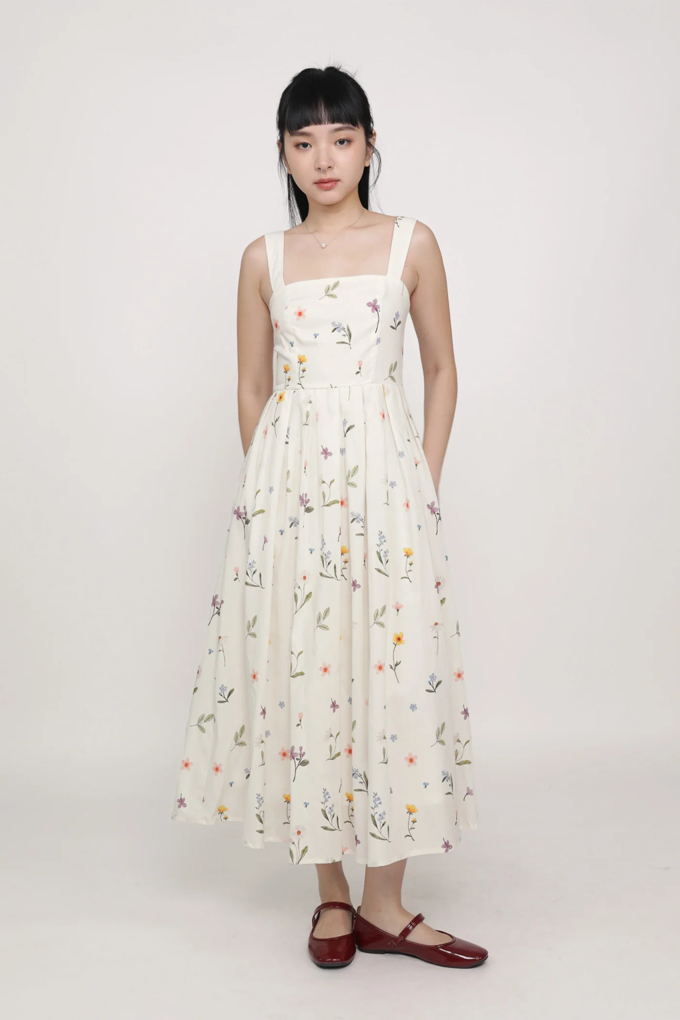 Rosalie Pleated Midi Dress - Image 6