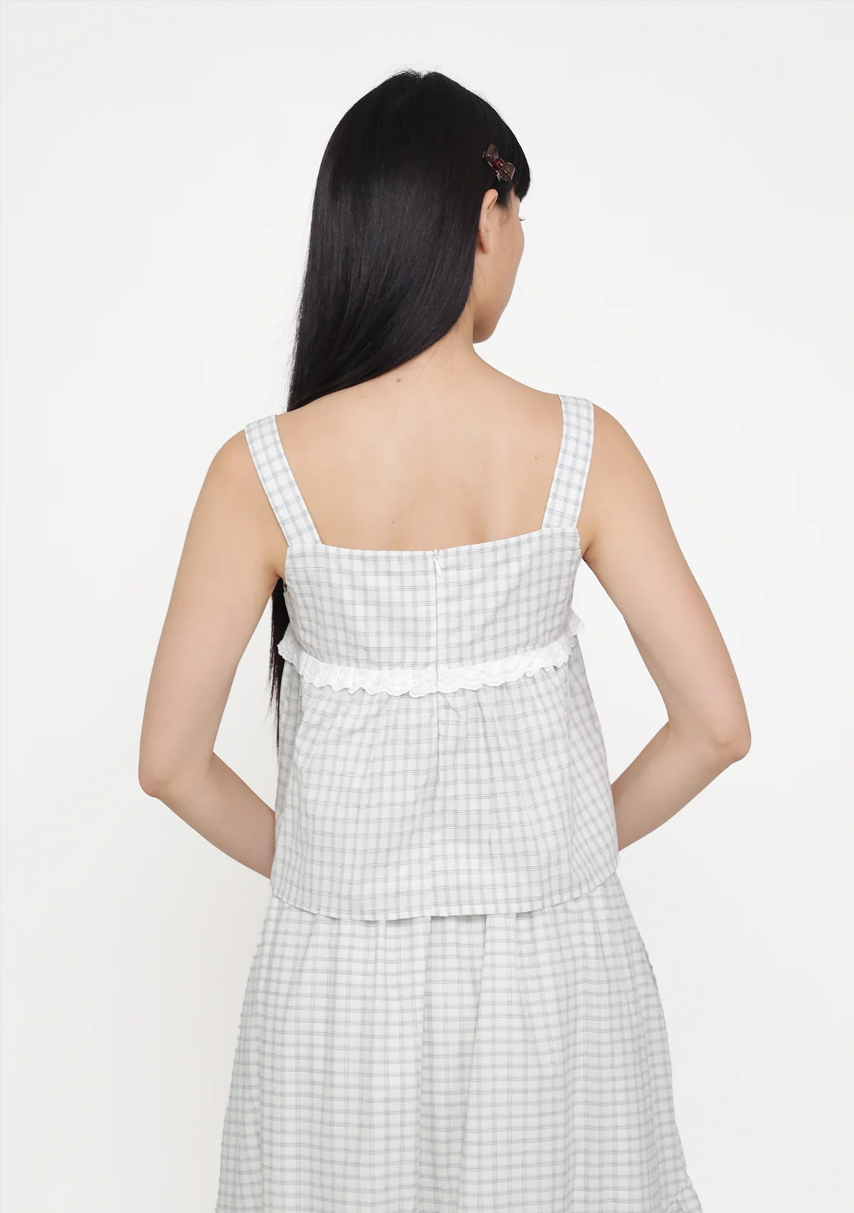 Ruby Lace Trim Babydoll Top (Plaid) - Image 16