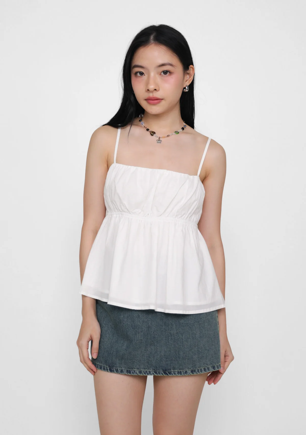 Lila Ruched Front Babydoll Top - Image 3