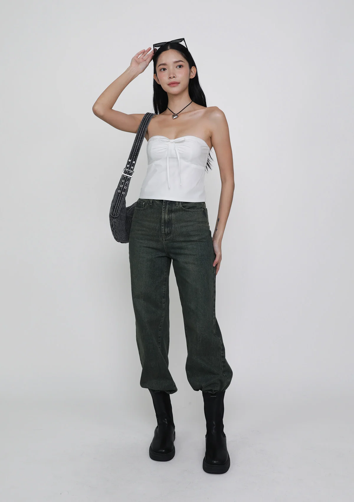 Kerine Ruched Front Tube Padded Top - Image 20