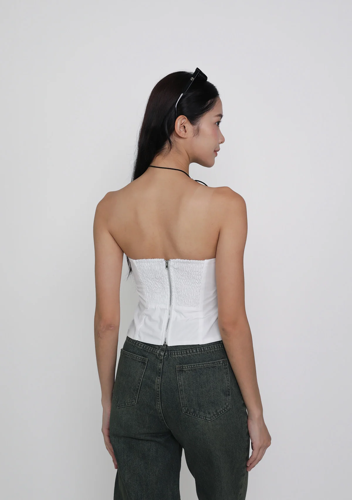 Kerine Ruched Front Tube Padded Top - Image 21