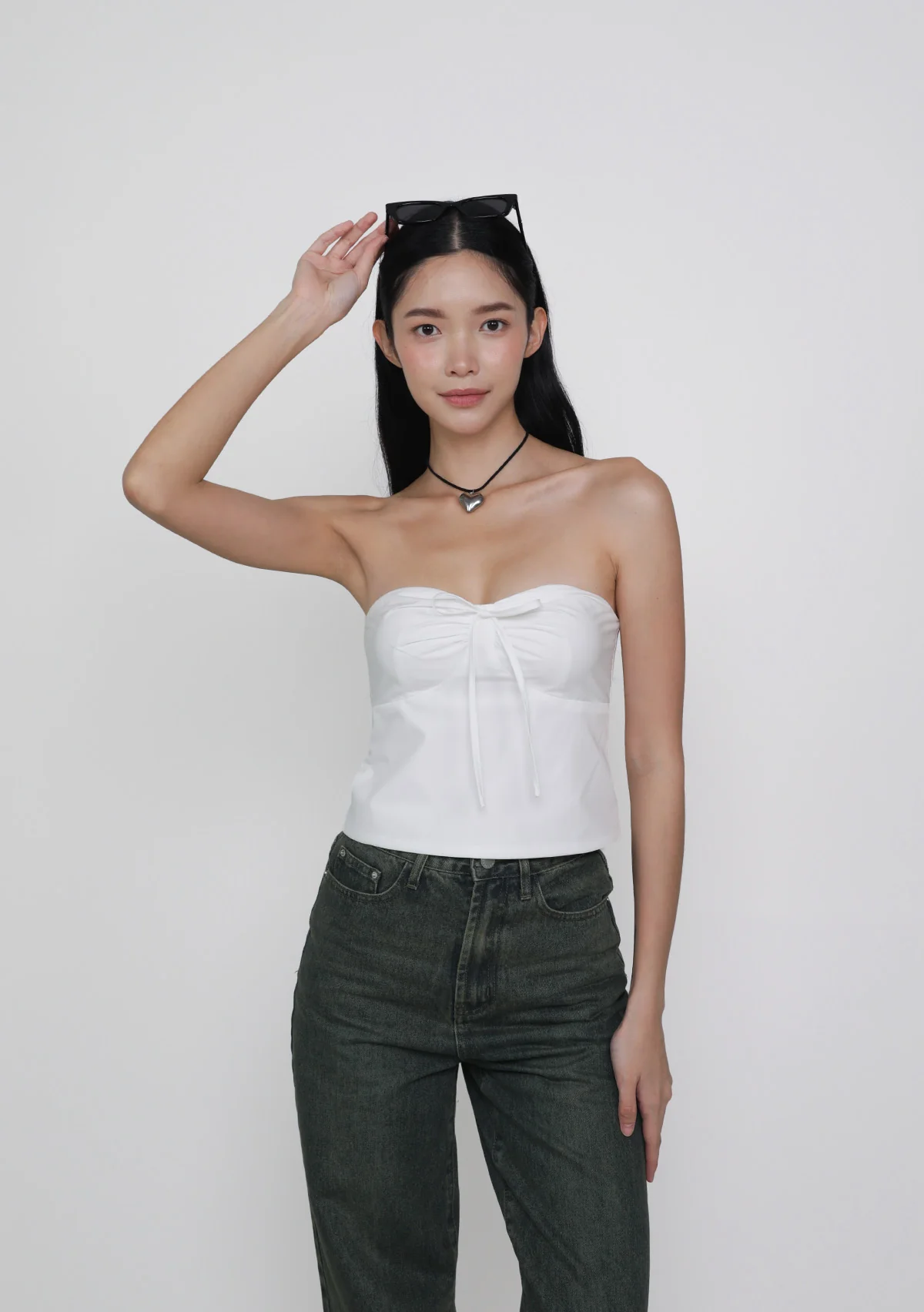 Kerine Ruched Front Tube Padded Top - Image 6
