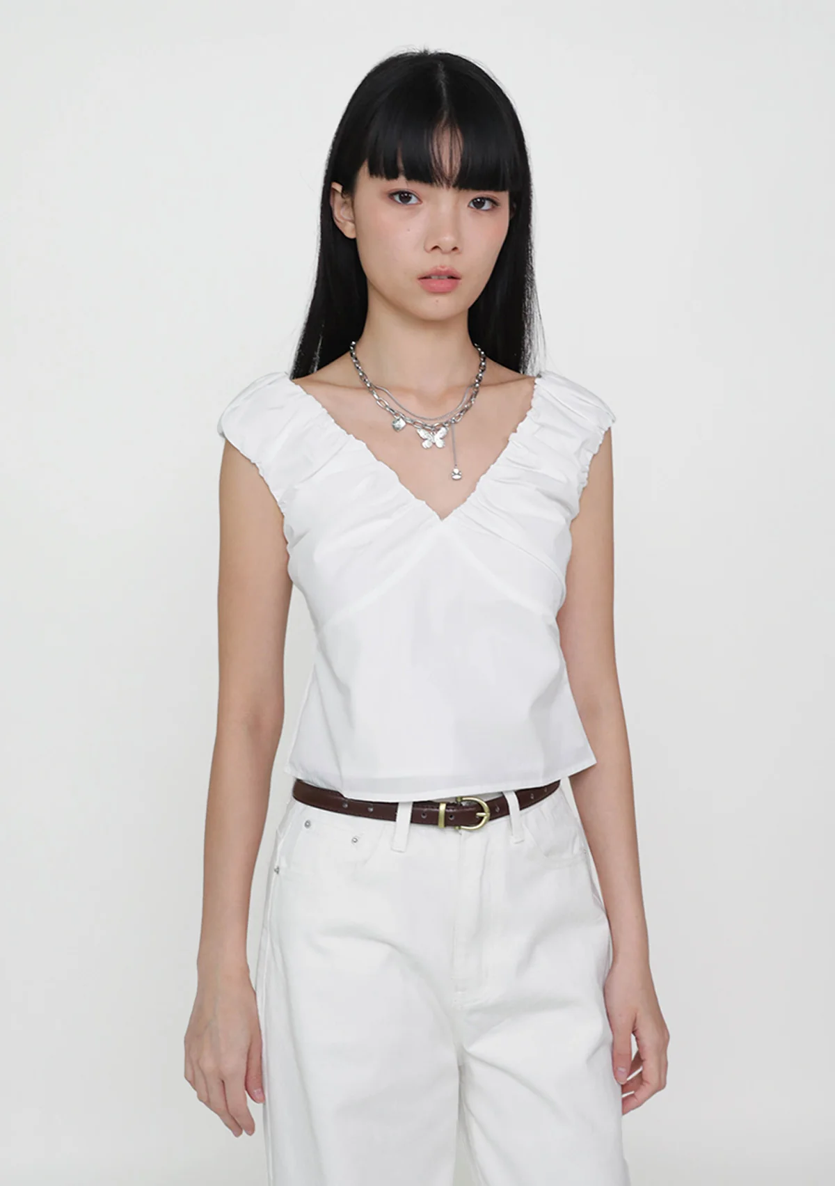 Monika Ruched Shoulder Top - Image 11