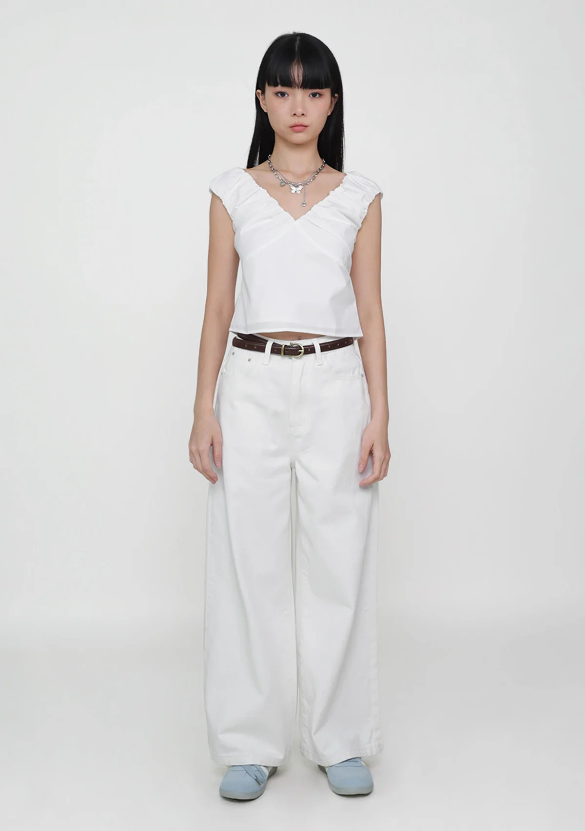 Monika Ruched Shoulder Top - Image 12