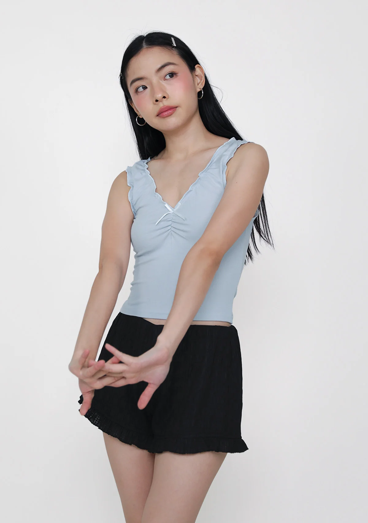 Jasleen Ribbon Ruched Top - Image 8