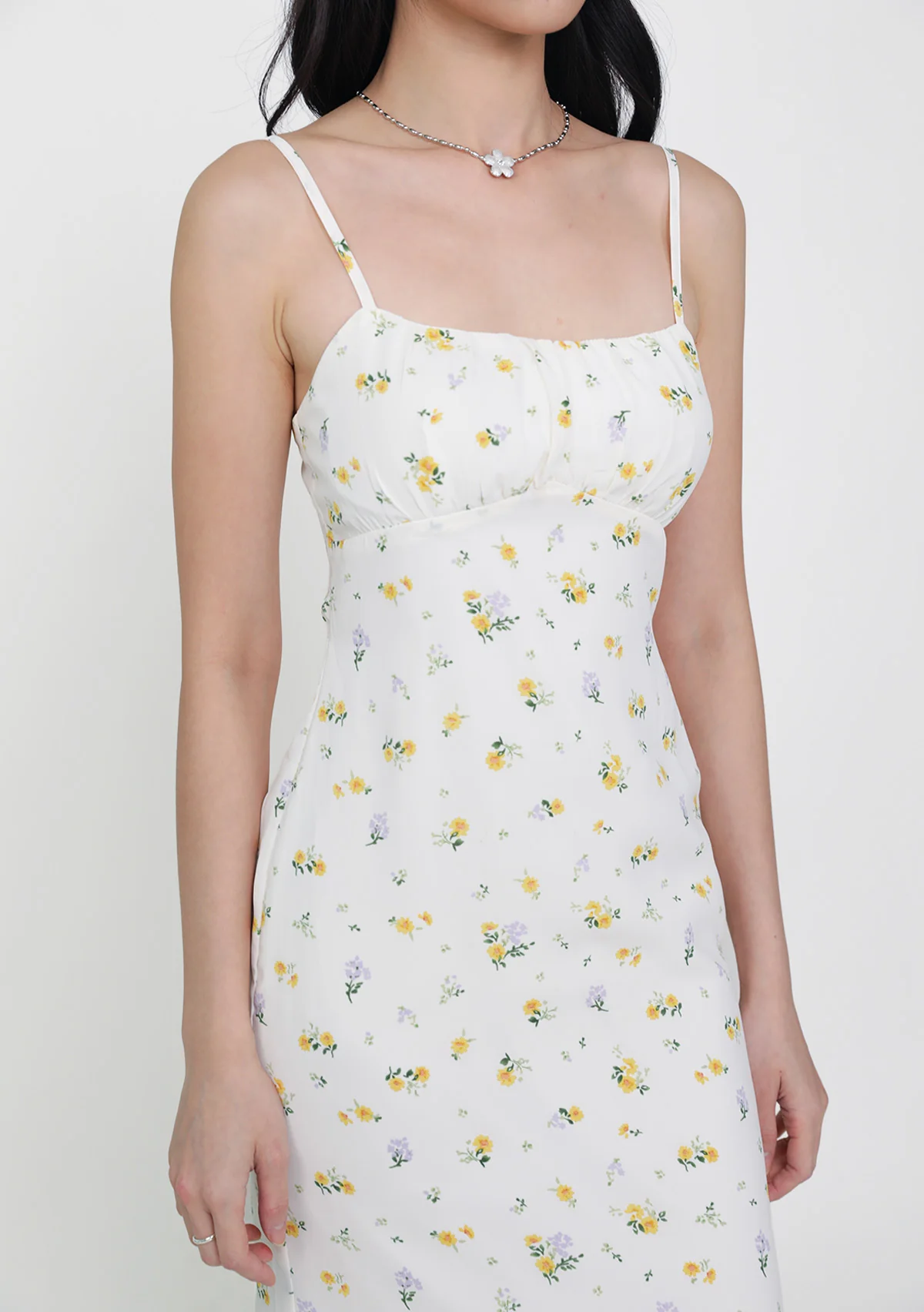 Ruen Bias Cut Padded Dress (Floral) - Image 5