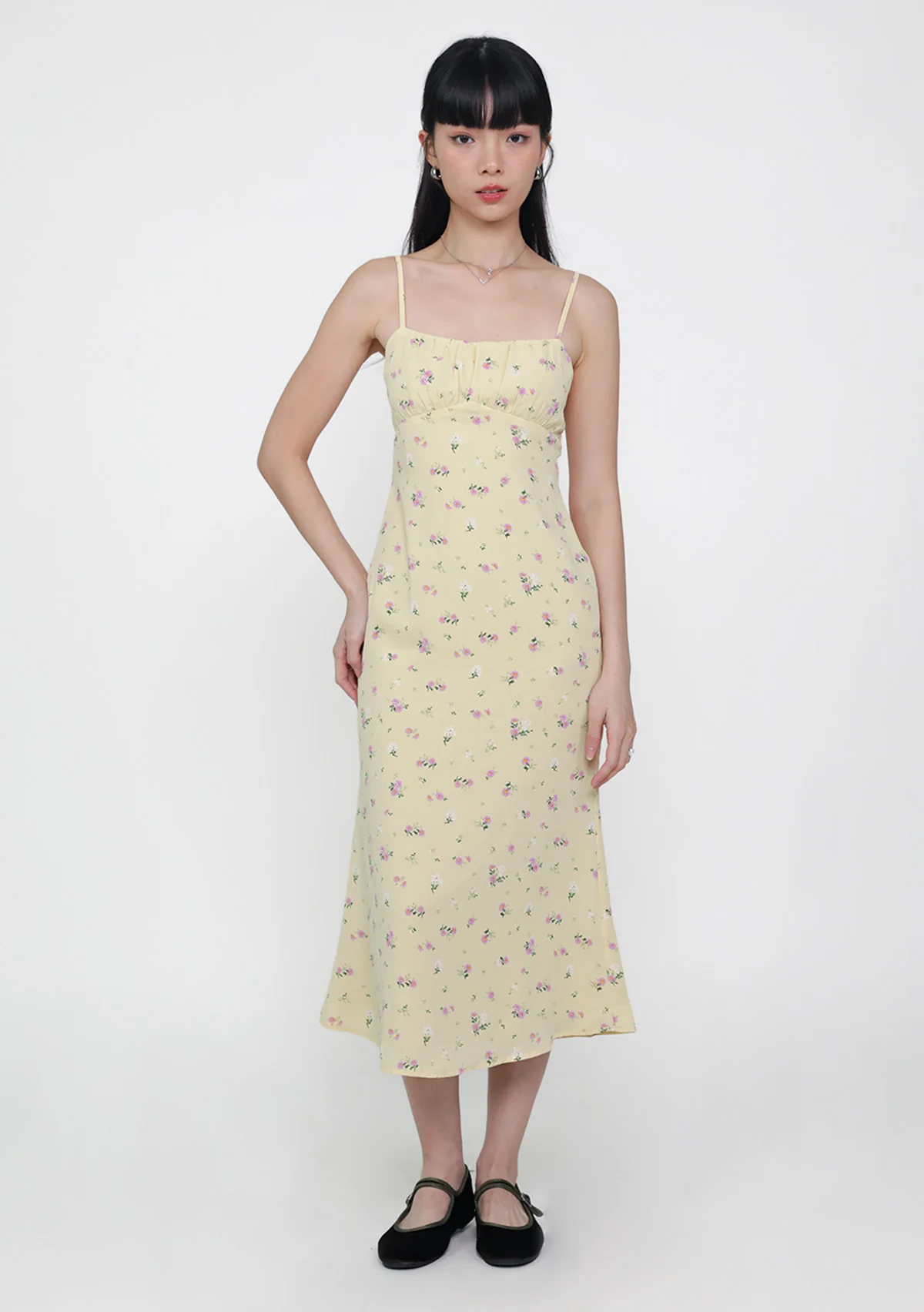 Ruen Bias Cut Padded Dress (Floral) - Image 7
