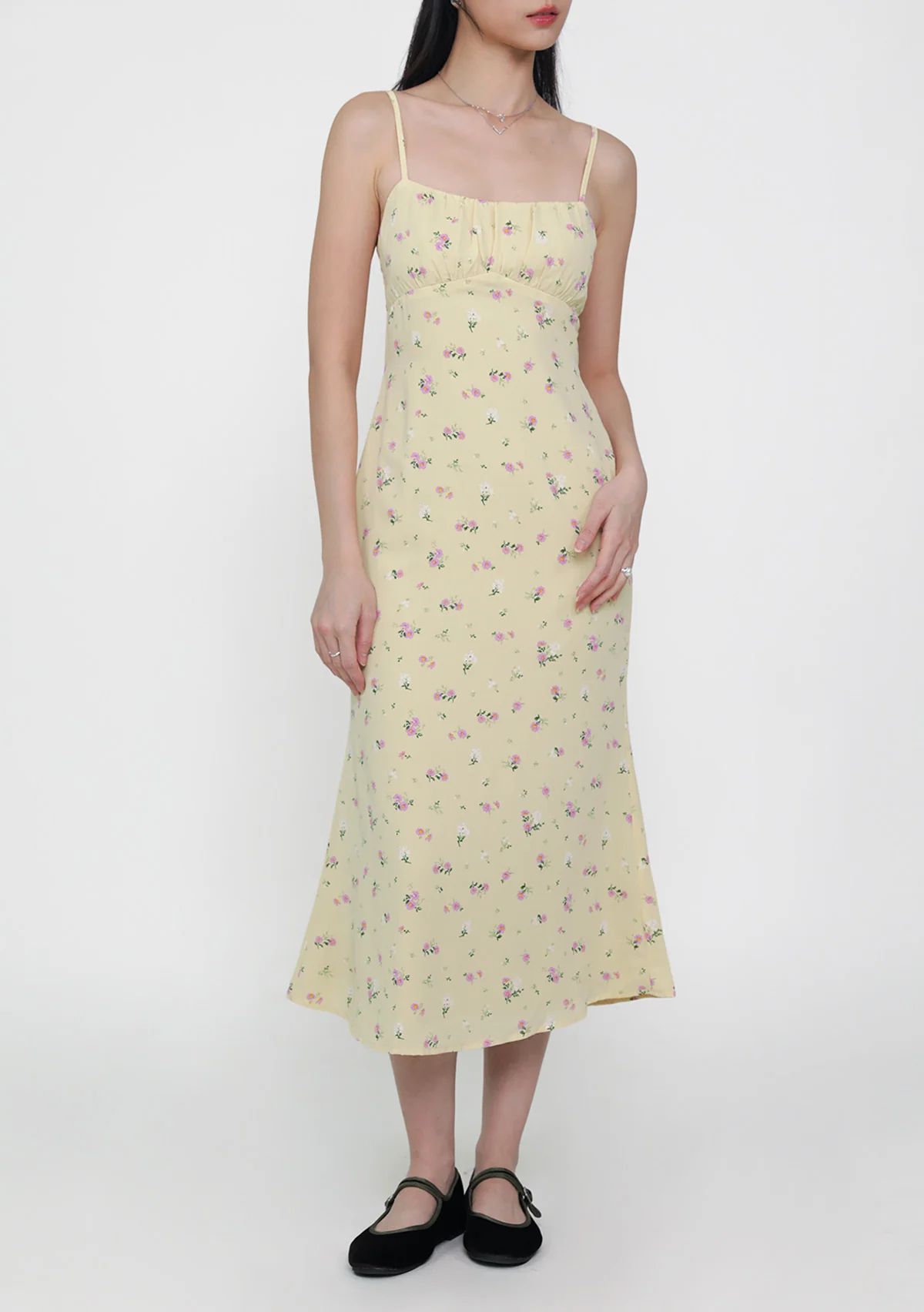 Ruen Bias Cut Padded Dress (Floral) - Image 8