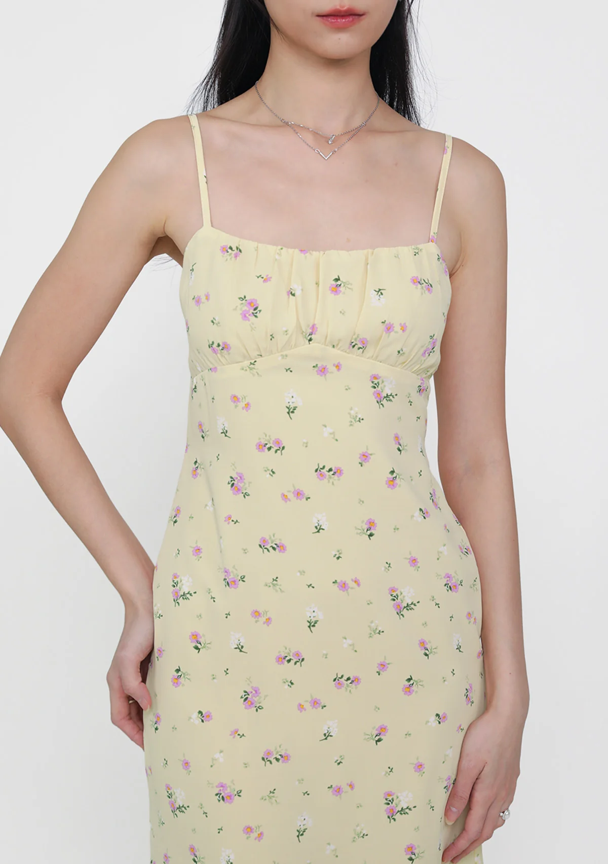 Ruen Bias Cut Padded Dress (Floral) - Image 9