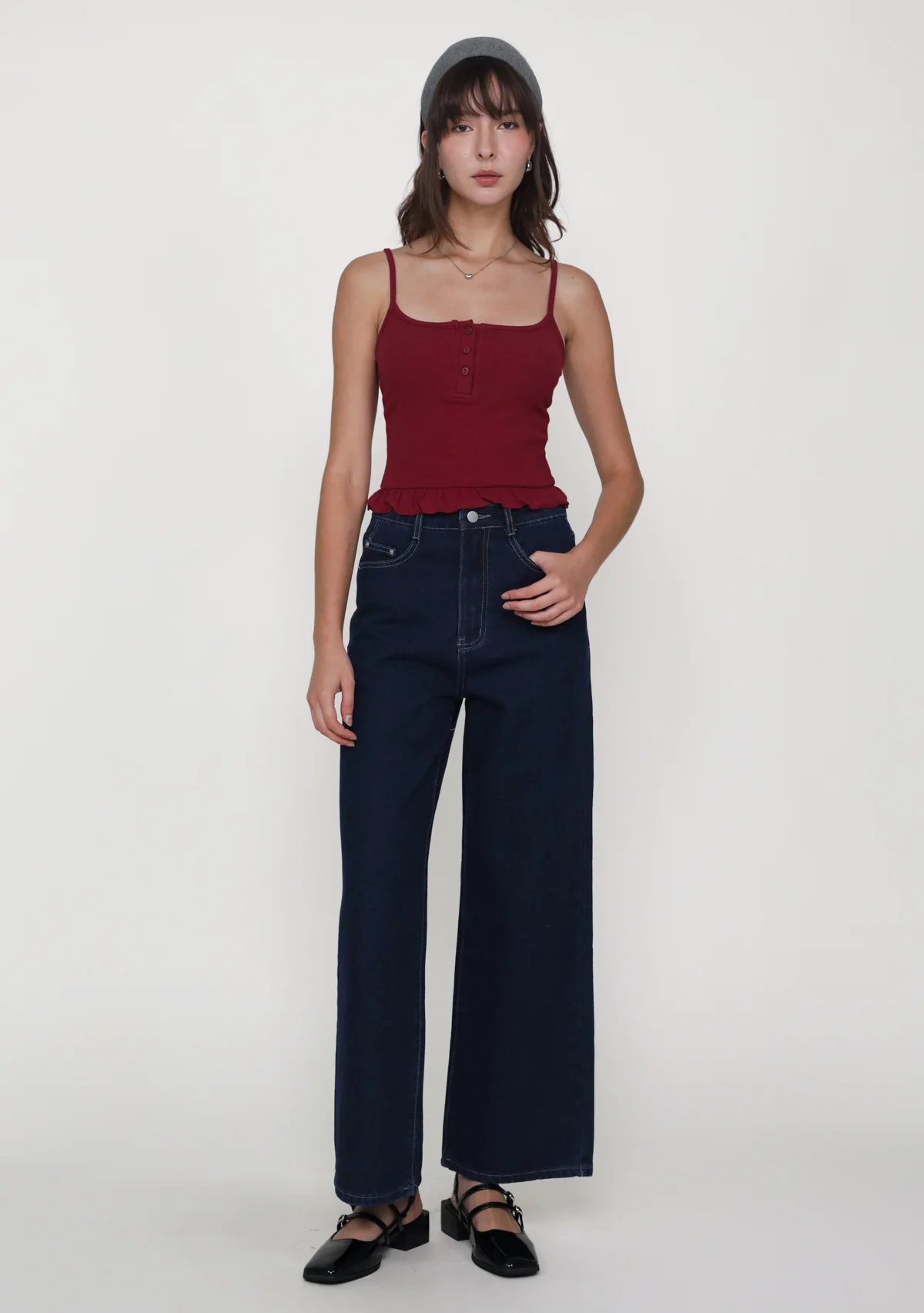 Kira Ruffles Button Padded Top - Image 12