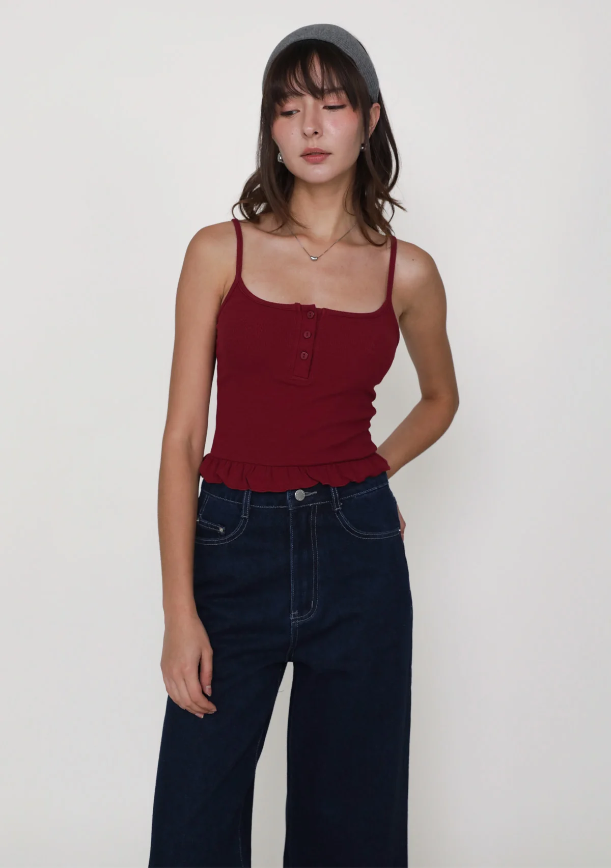 Kira Ruffles Button Padded Top - Image 13