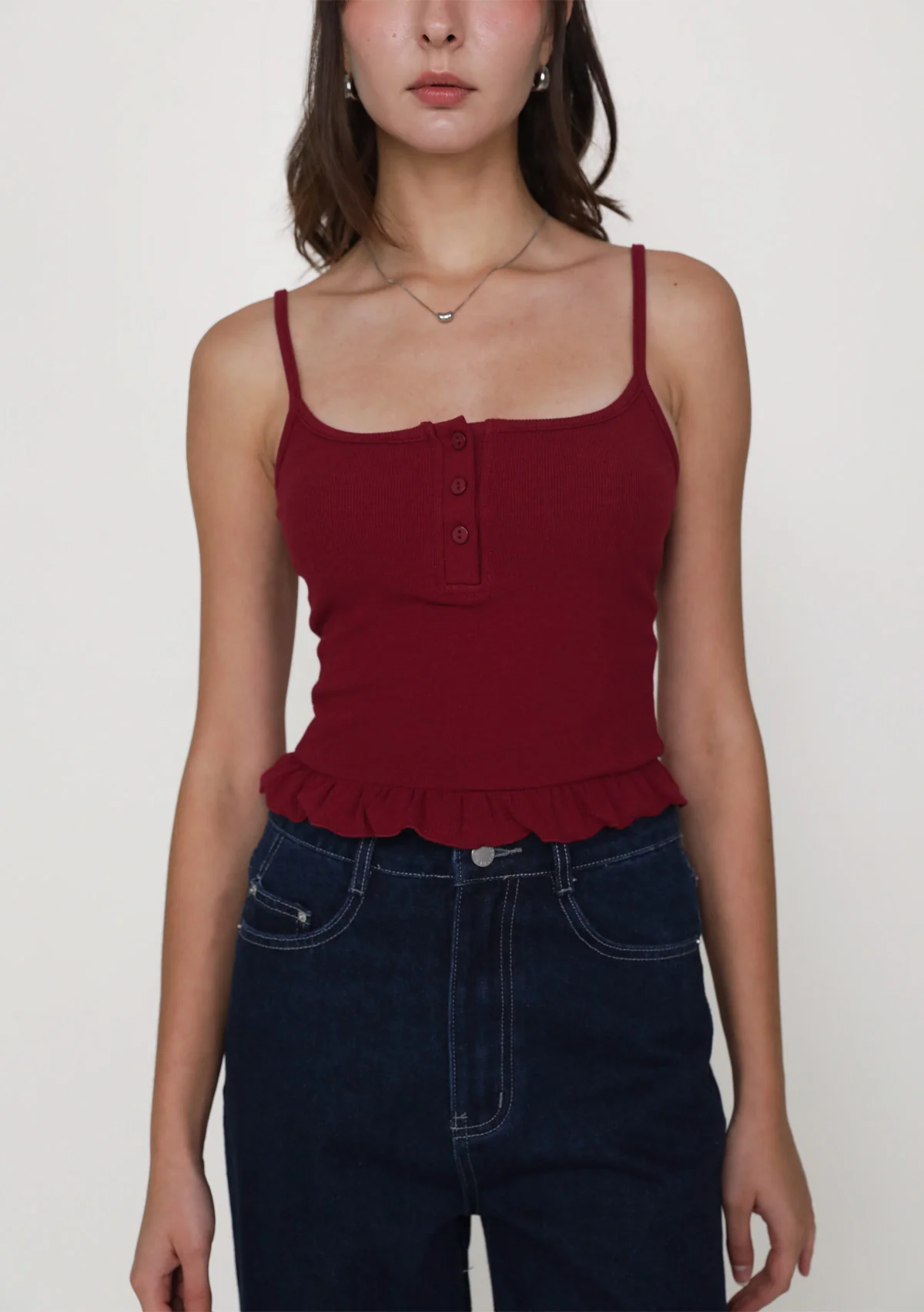 Kira Ruffles Button Padded Top - Image 14