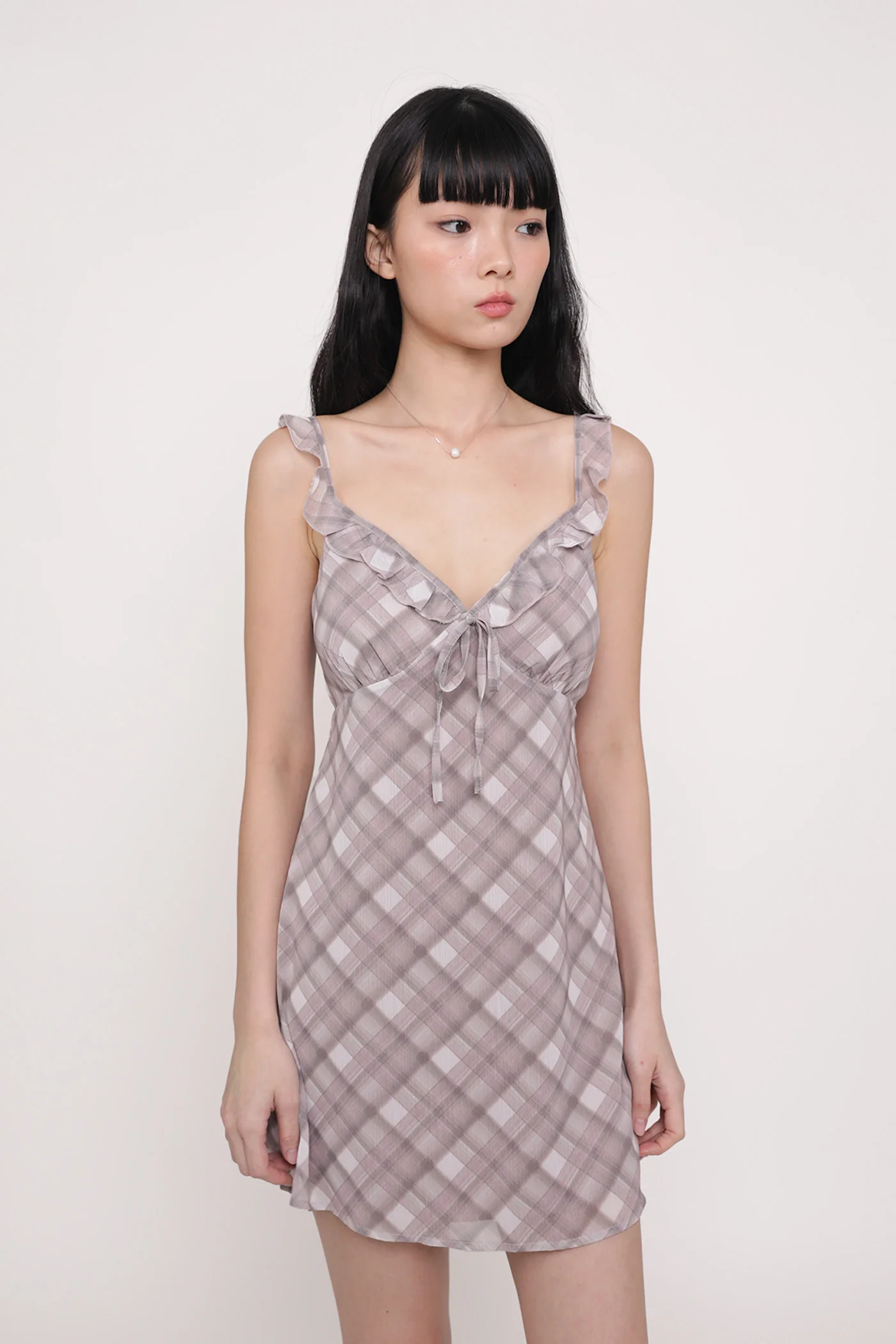 Emelia Ruffles Padded Mini Dress - Image 5