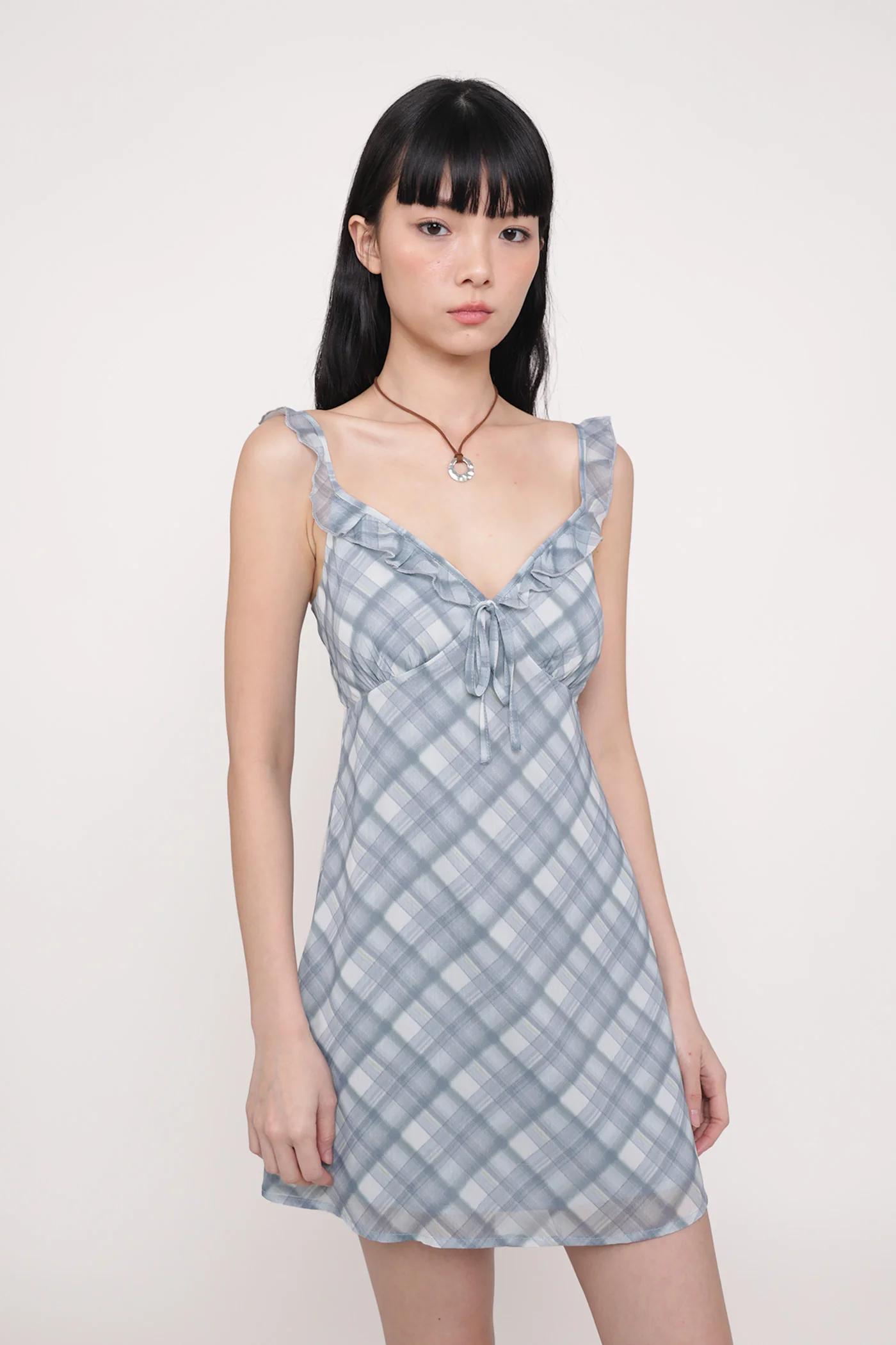 Emelia Ruffles Padded Mini Dress - Image 8