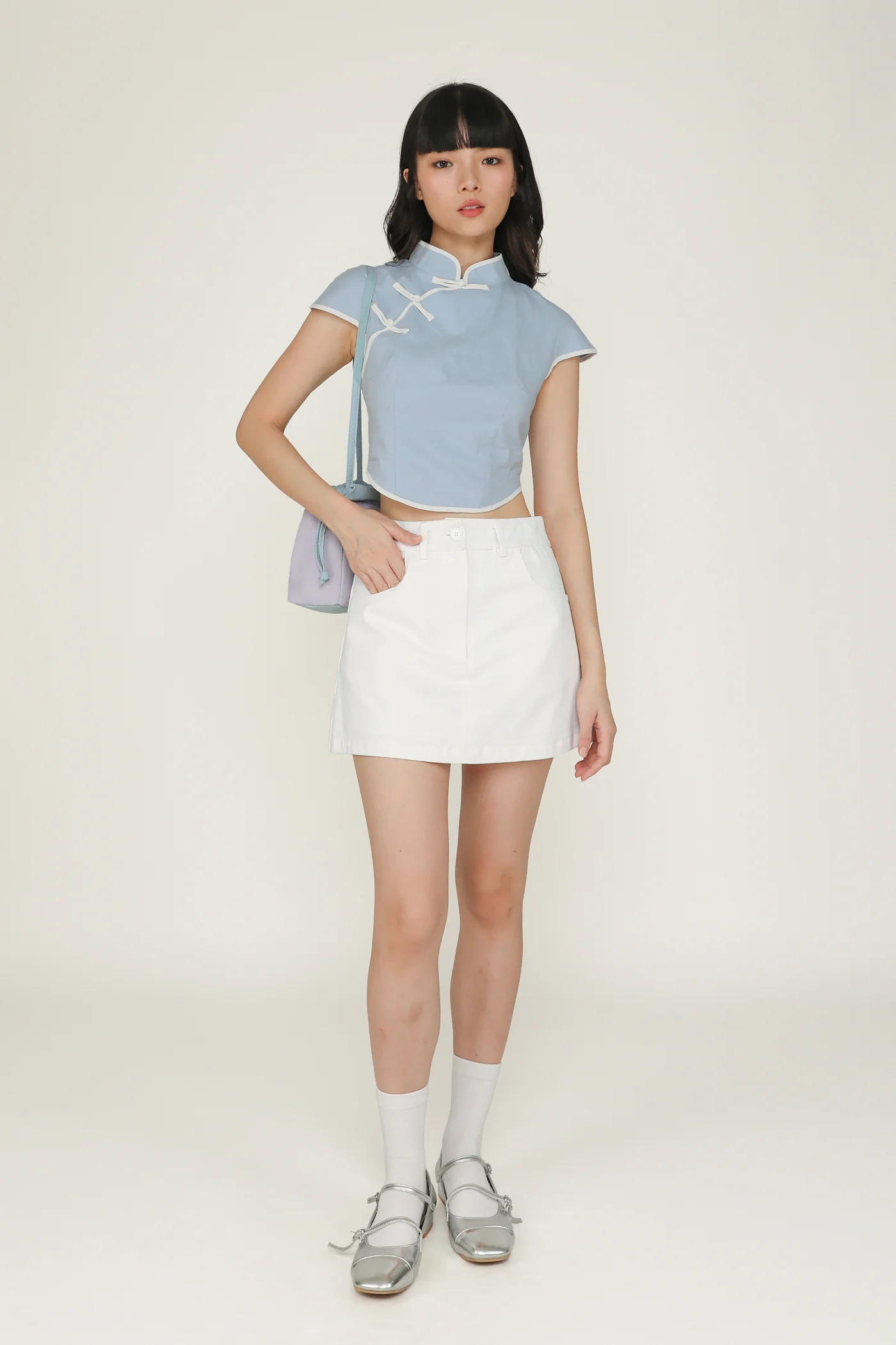 Rui Qipao Curved Hem Top - Image 22