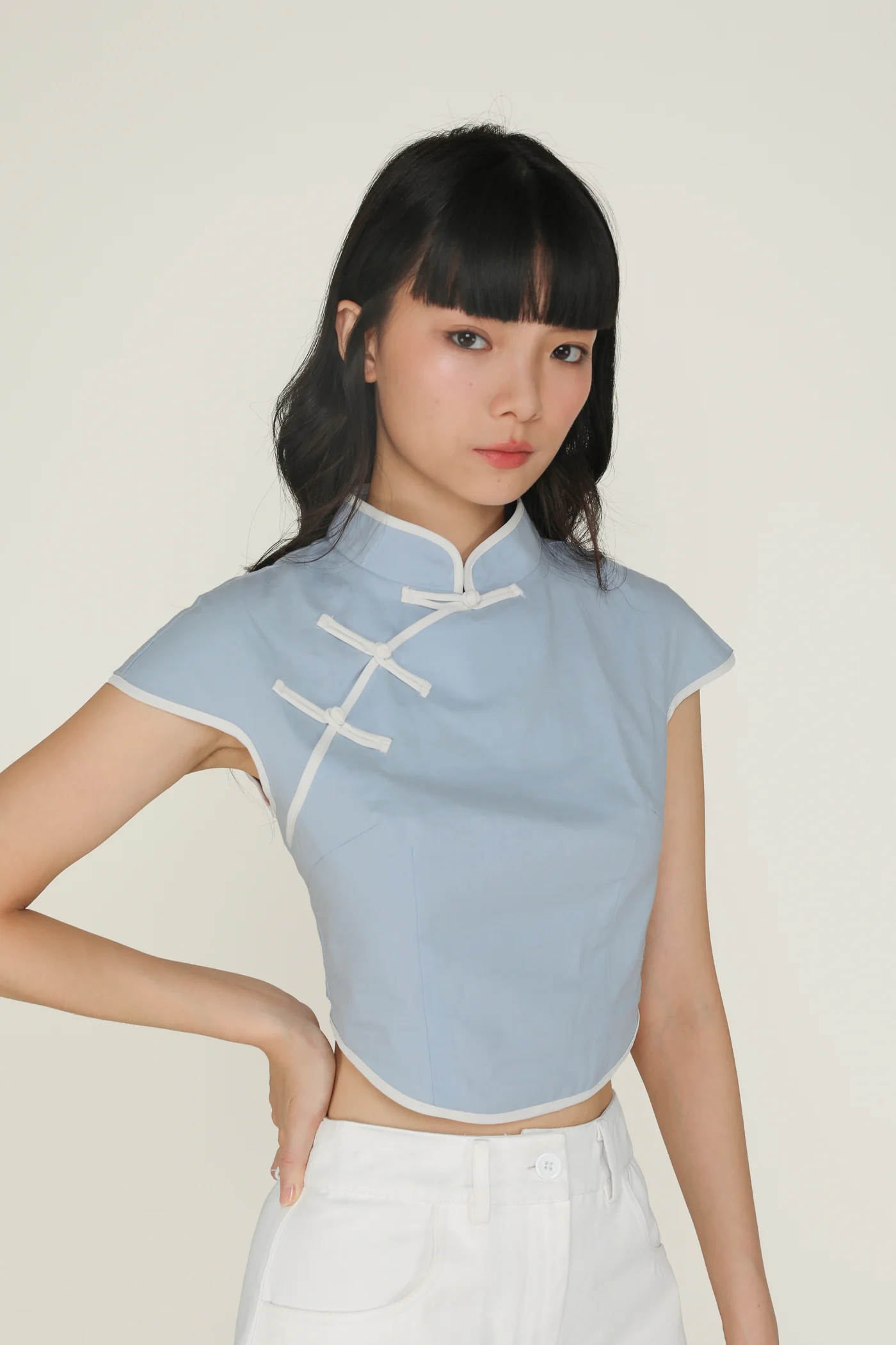 Rui Qipao Curved Hem Top - Image 25