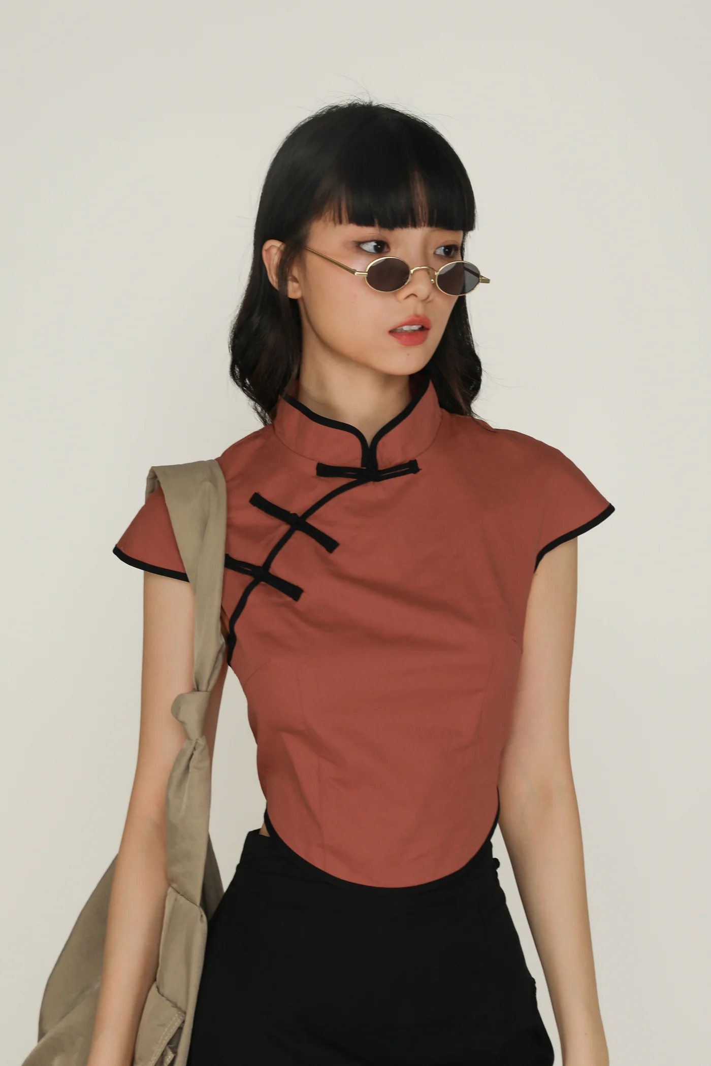 Rui Qipao Curved Hem Top - Image 28