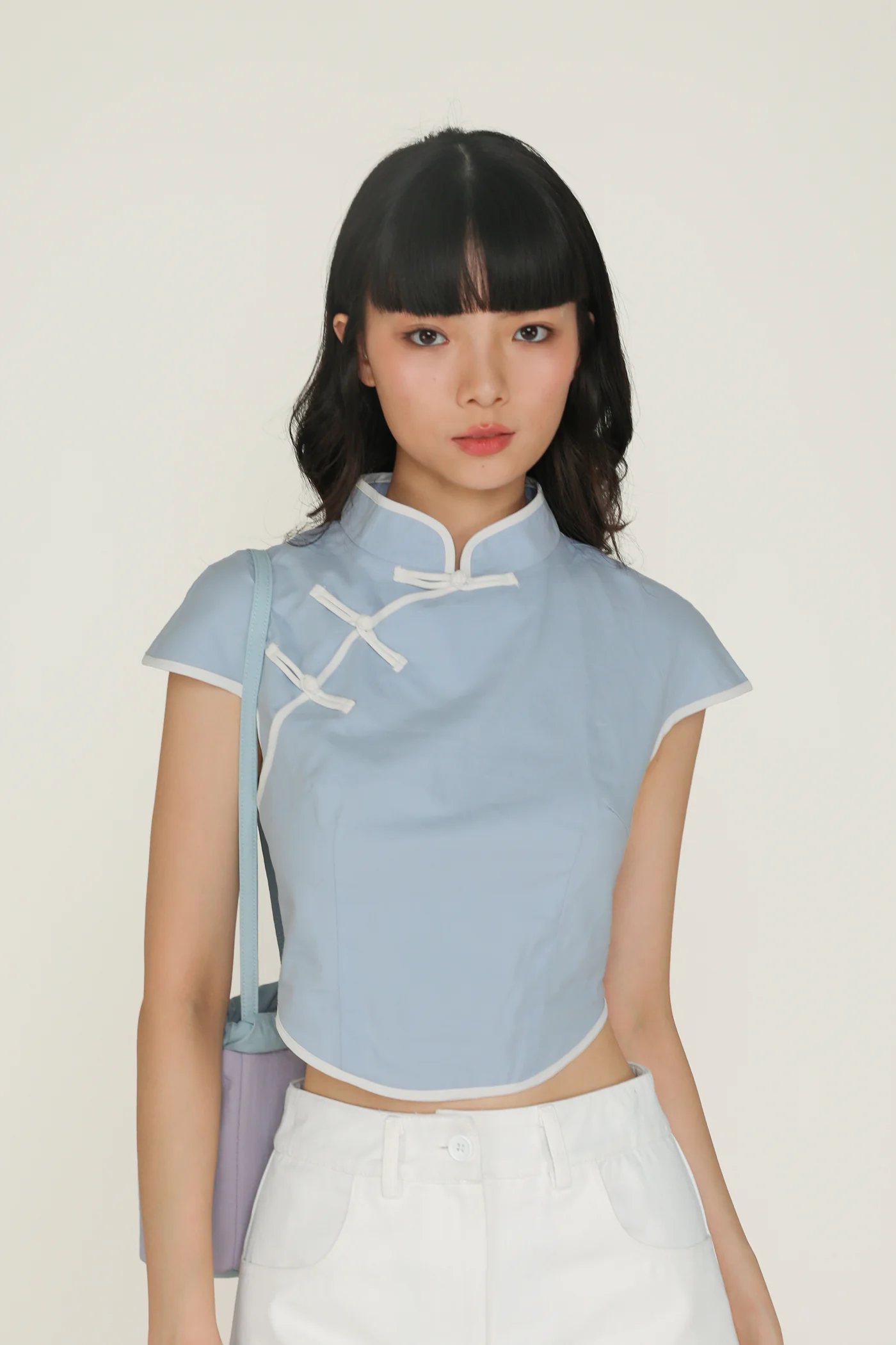 Rui Qipao Curved Hem Top - Image 3