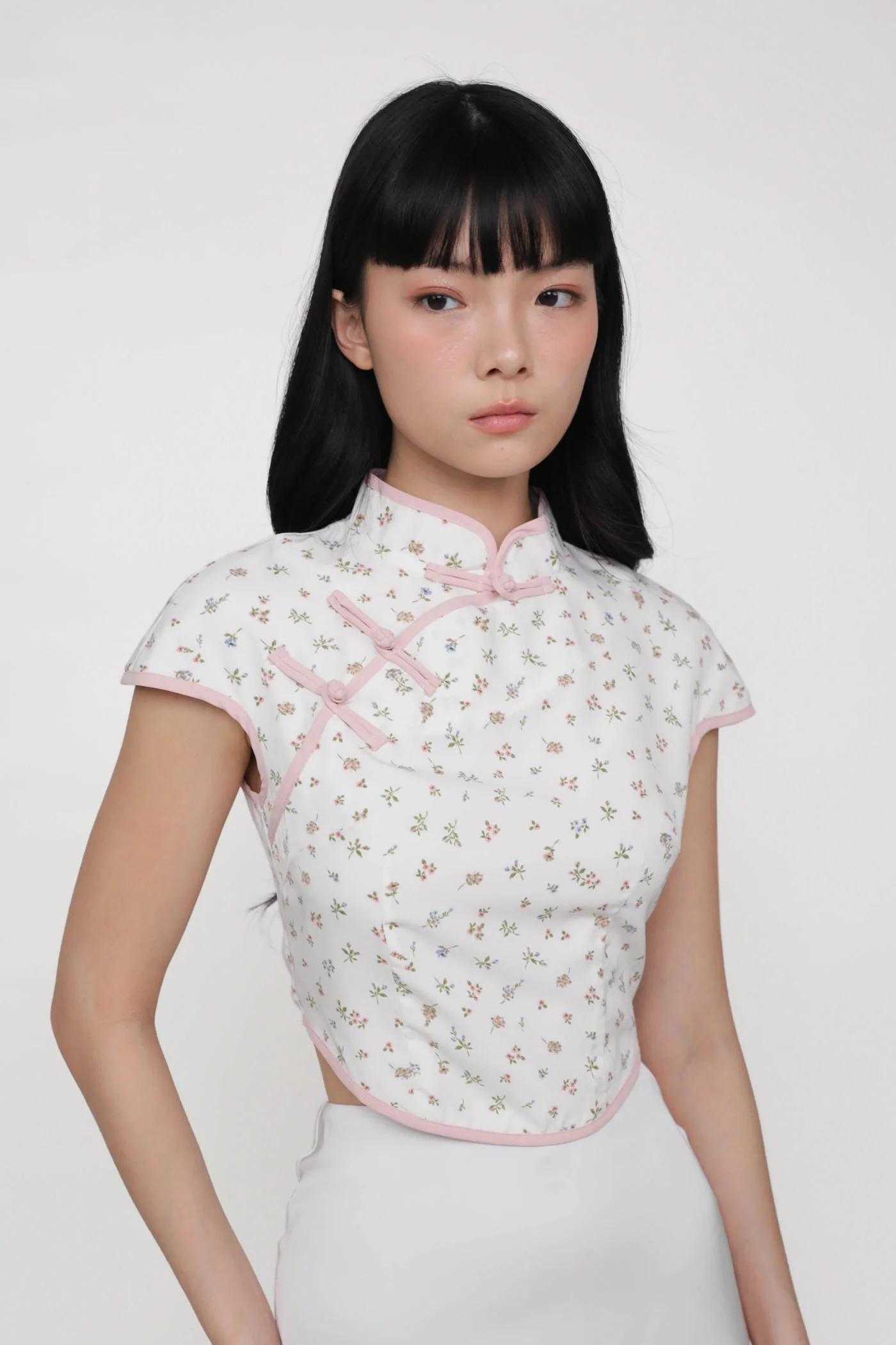 Rui Qipao Curved Hem Top - Image 40