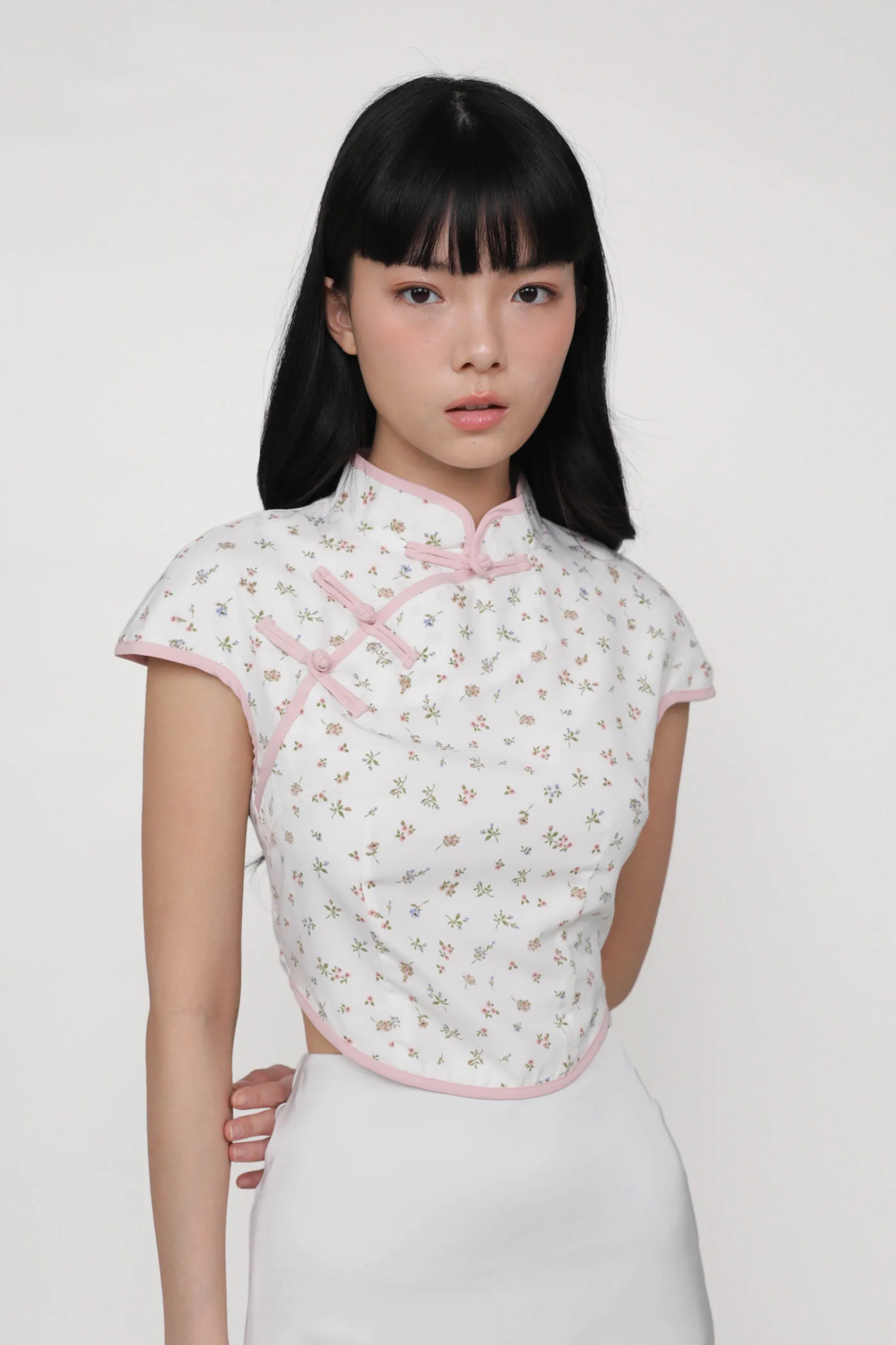 Rui Qipao Curved Hem Top - Image 41