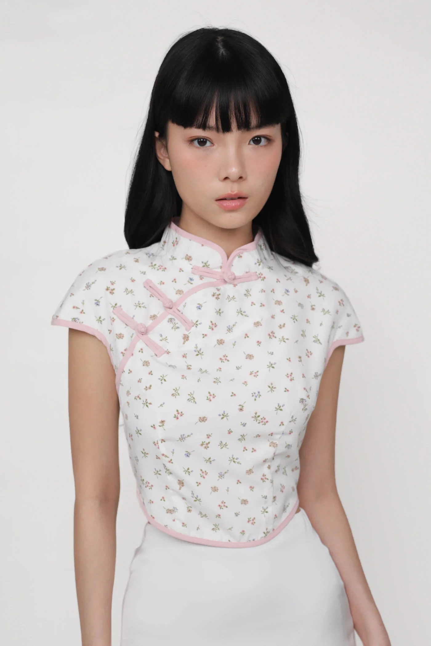 Rui Qipao Curved Hem Top - Image 43