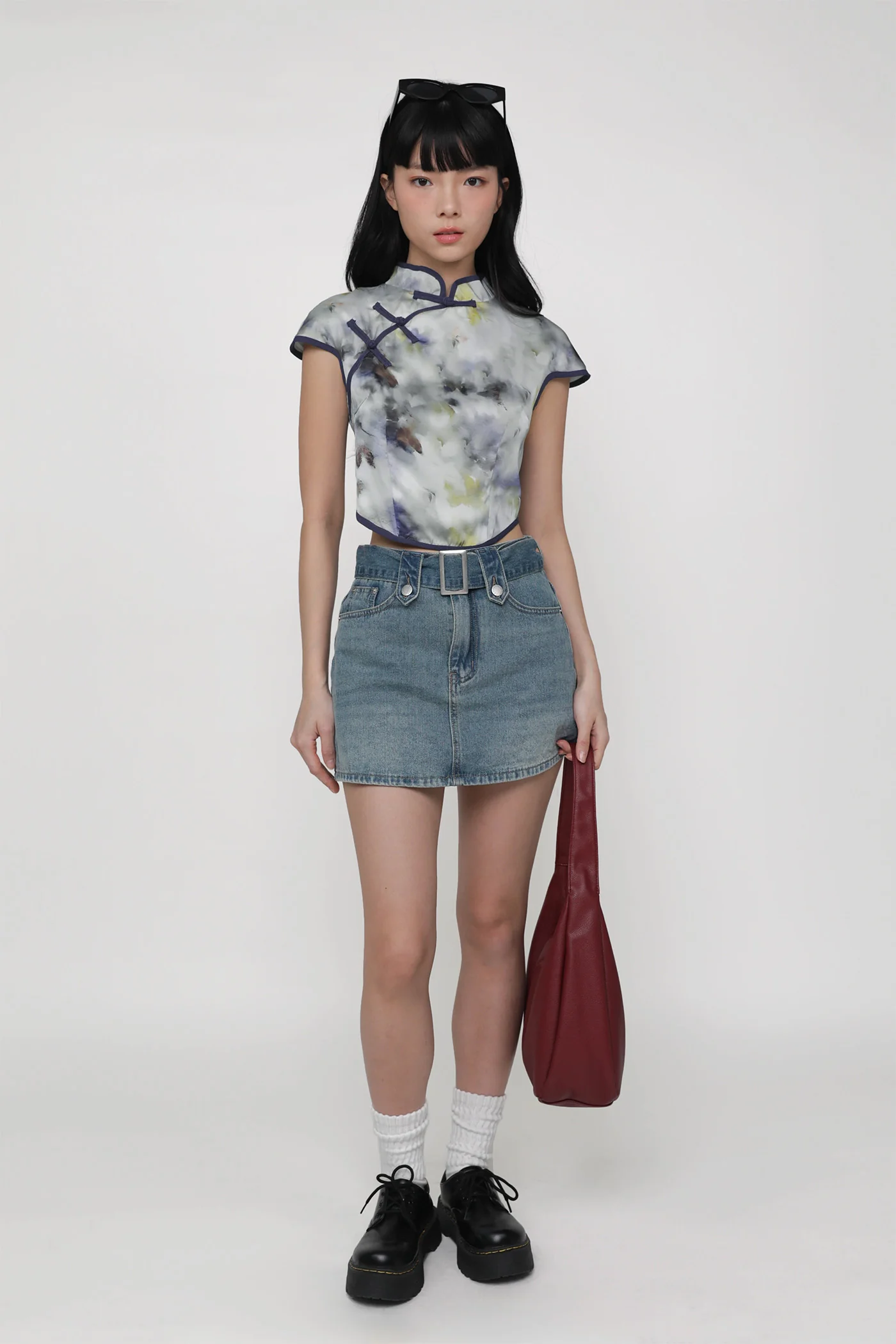 Rui Qipao Curved Hem Top - Image 46