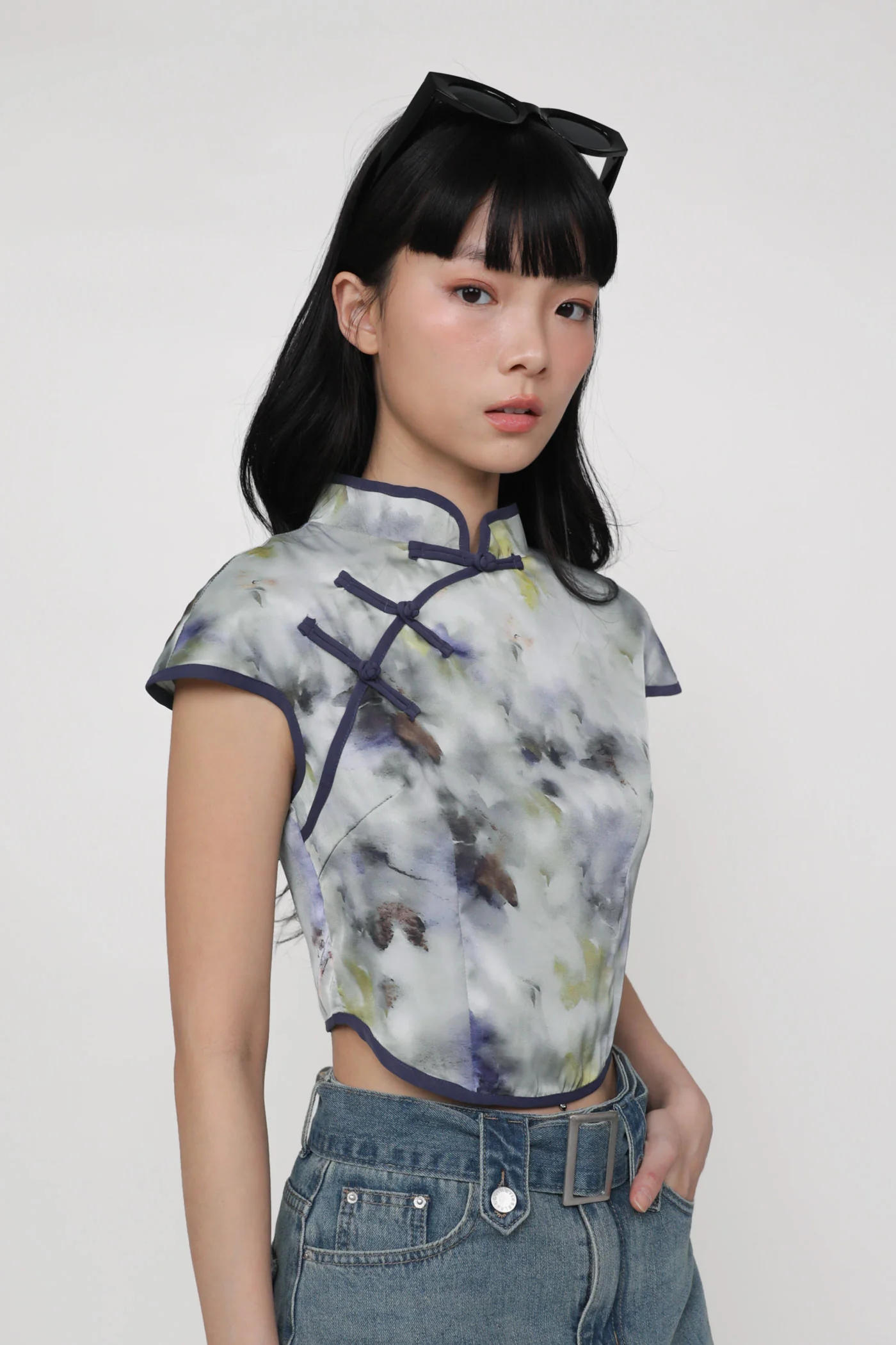 Rui Qipao Curved Hem Top - Image 49