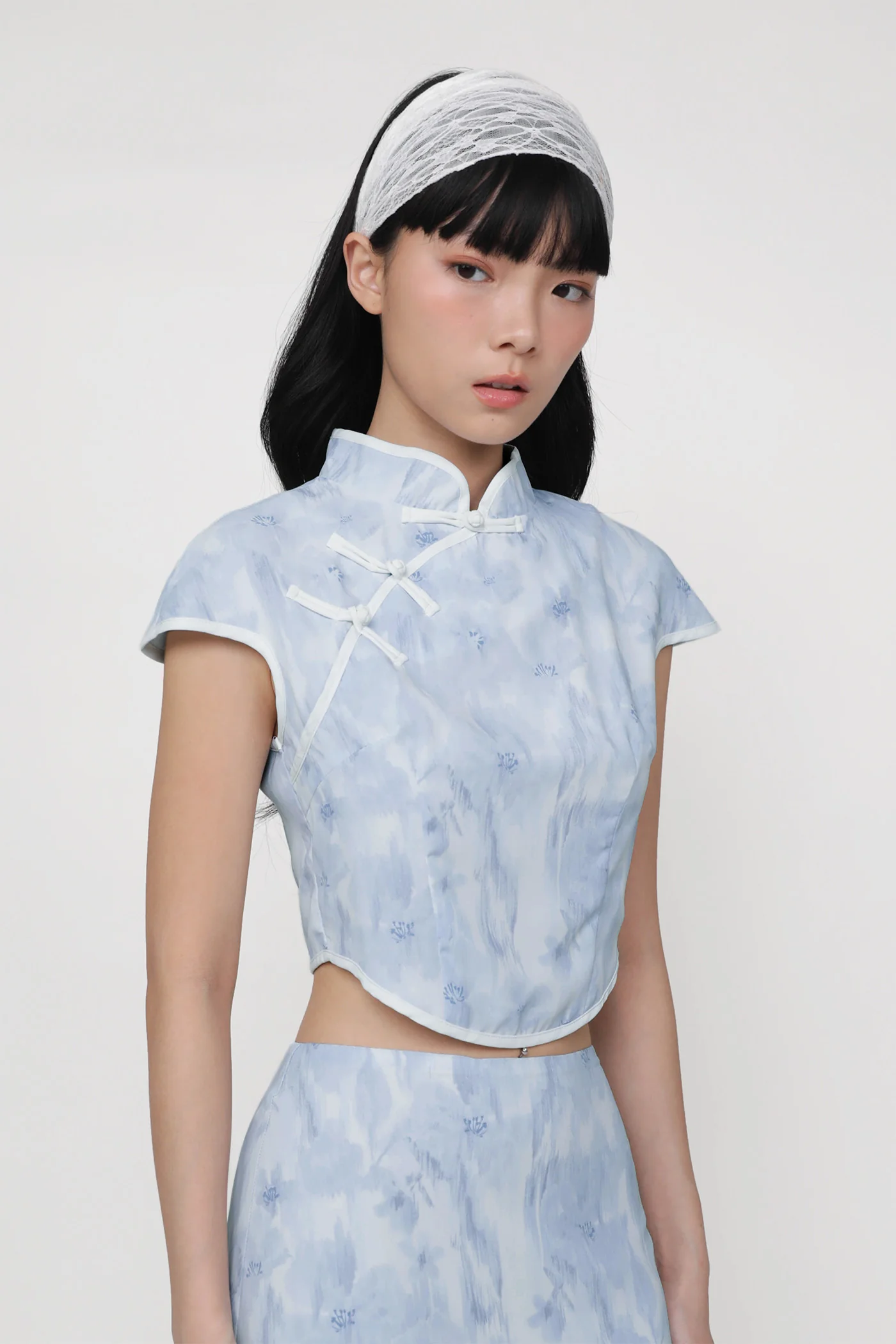Rui Qipao Curved Hem Top - Image 5