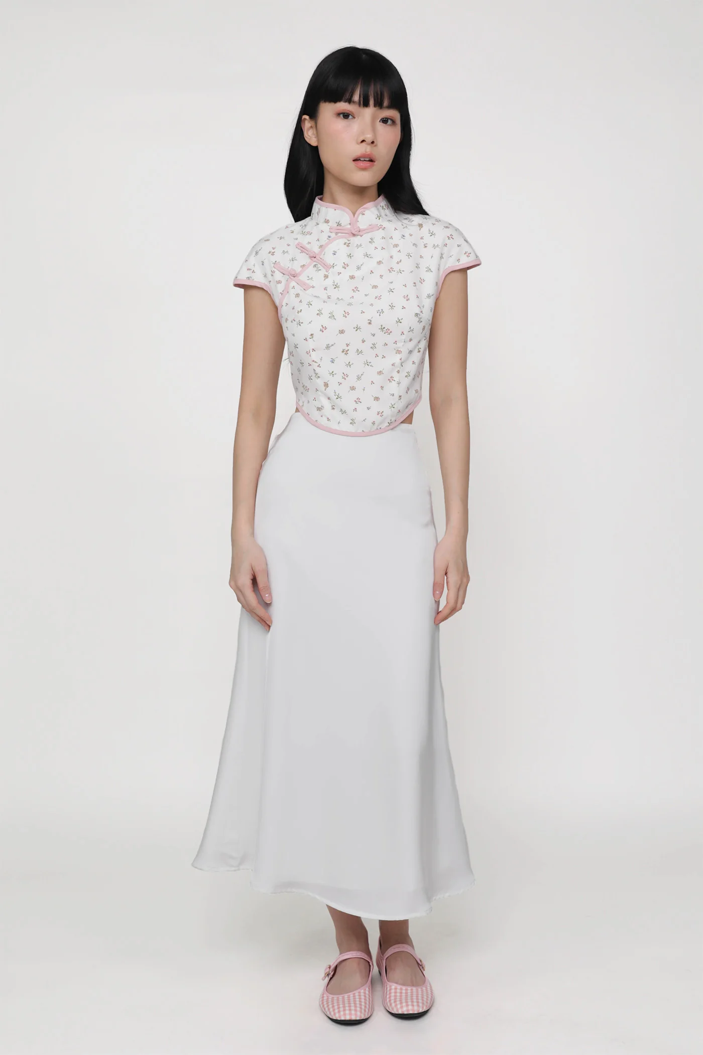 Rui Qipao Curved Hem Top - Image 6