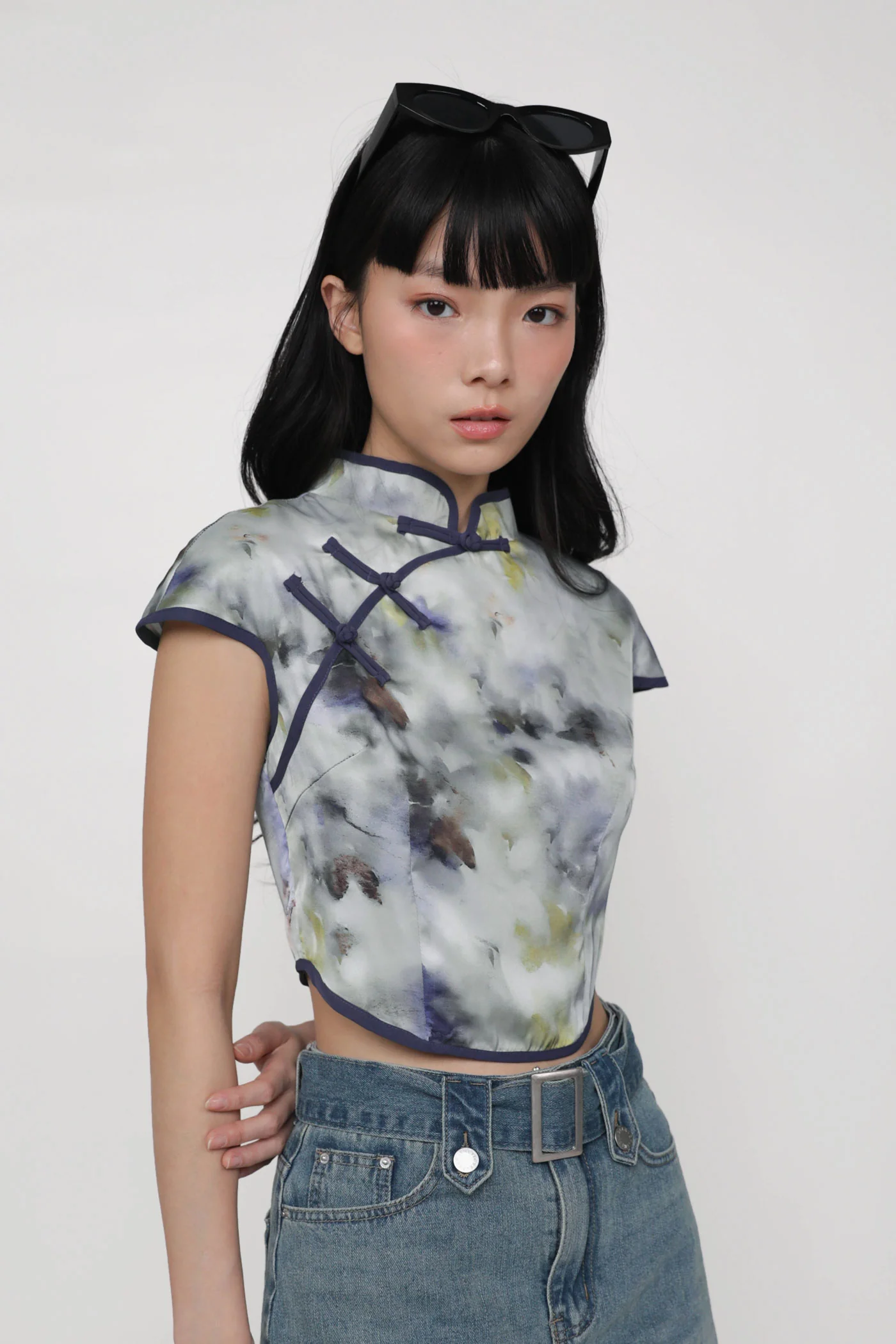 Rui Qipao Curved Hem Top - Image 7