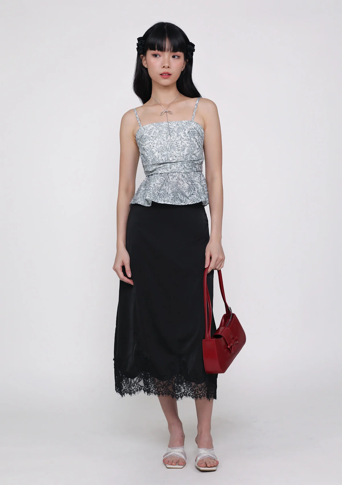 Ruko Peplum Padded Top (Floral) - Image 2