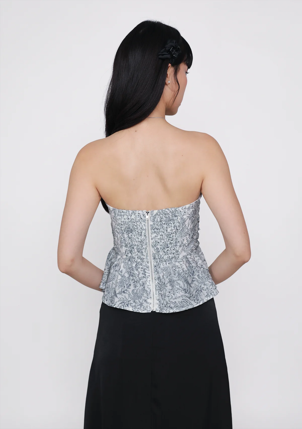 Ruko Peplum Padded Top (Floral) - Image 5