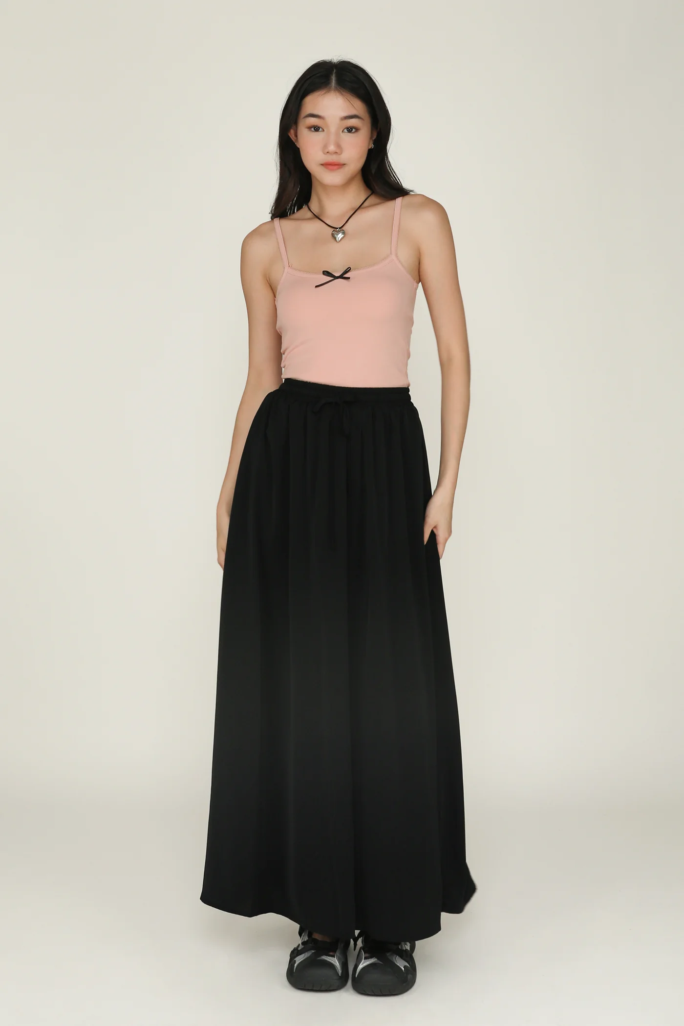 Rylee Drawstring Flare Maxi Skirt - Image 6