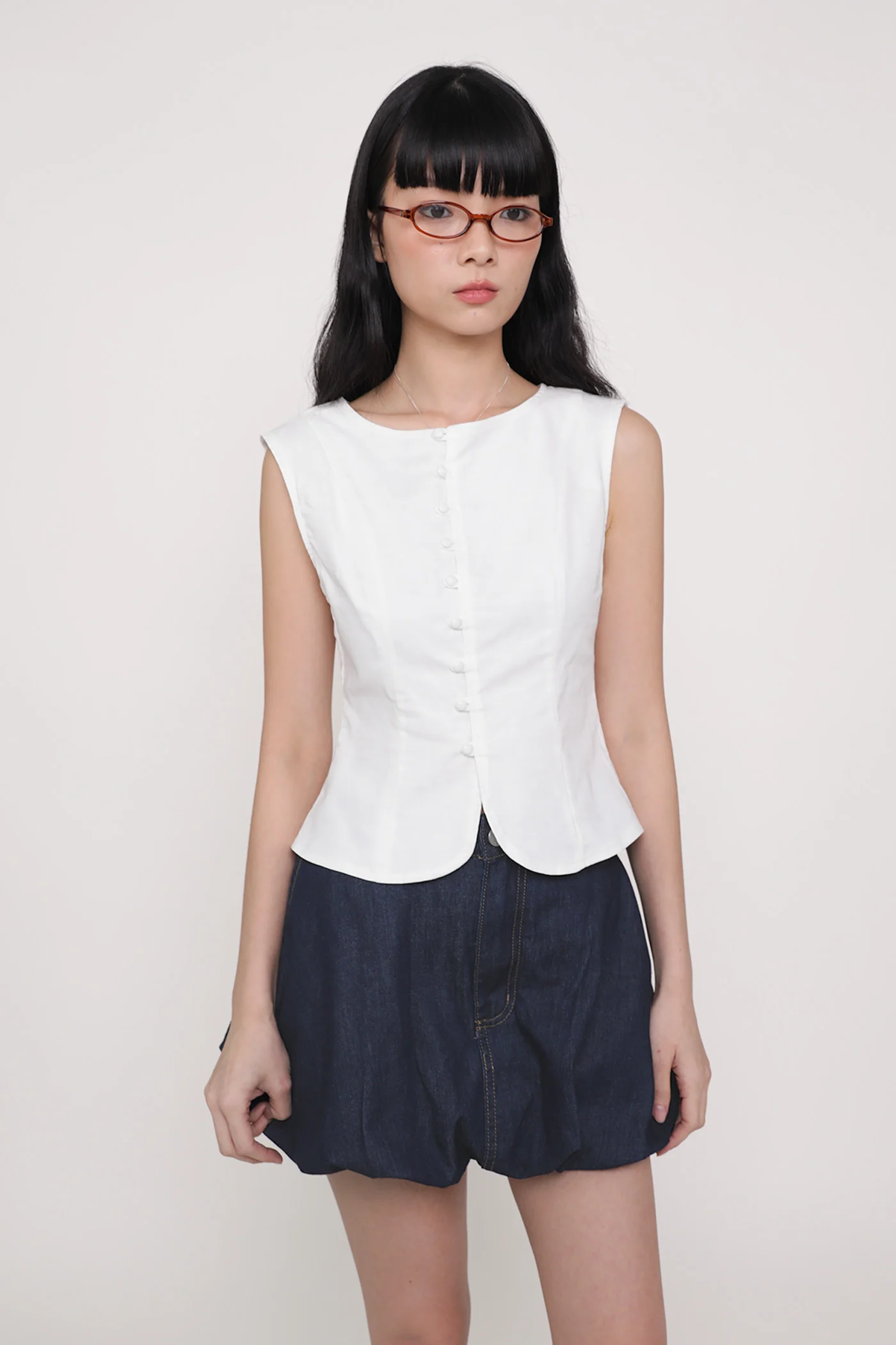 Sabrina Denim Bubble Skorts - Image 10