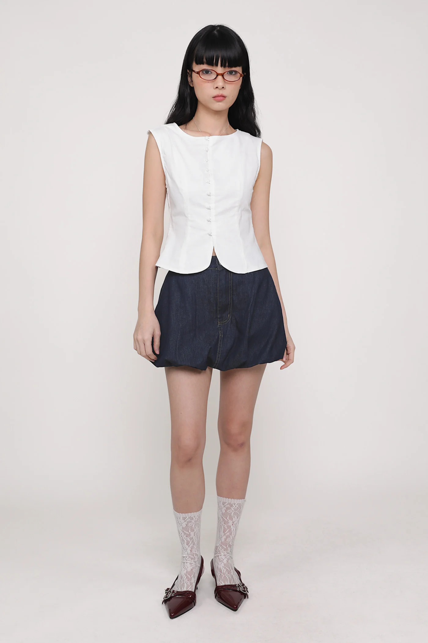 Sabrina Denim Bubble Skorts - Image 2