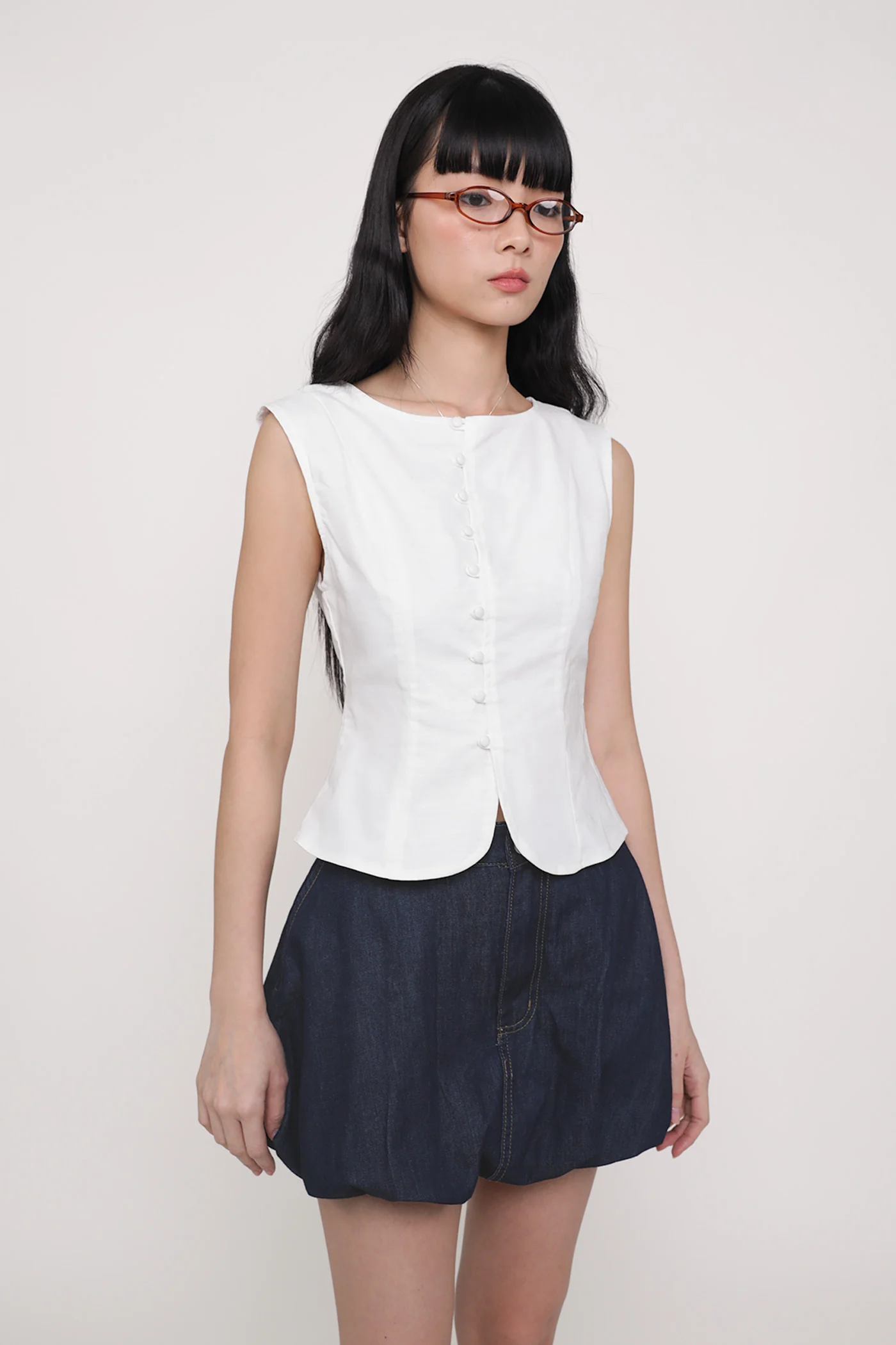 Sabrina Denim Bubble Skorts - Image 4